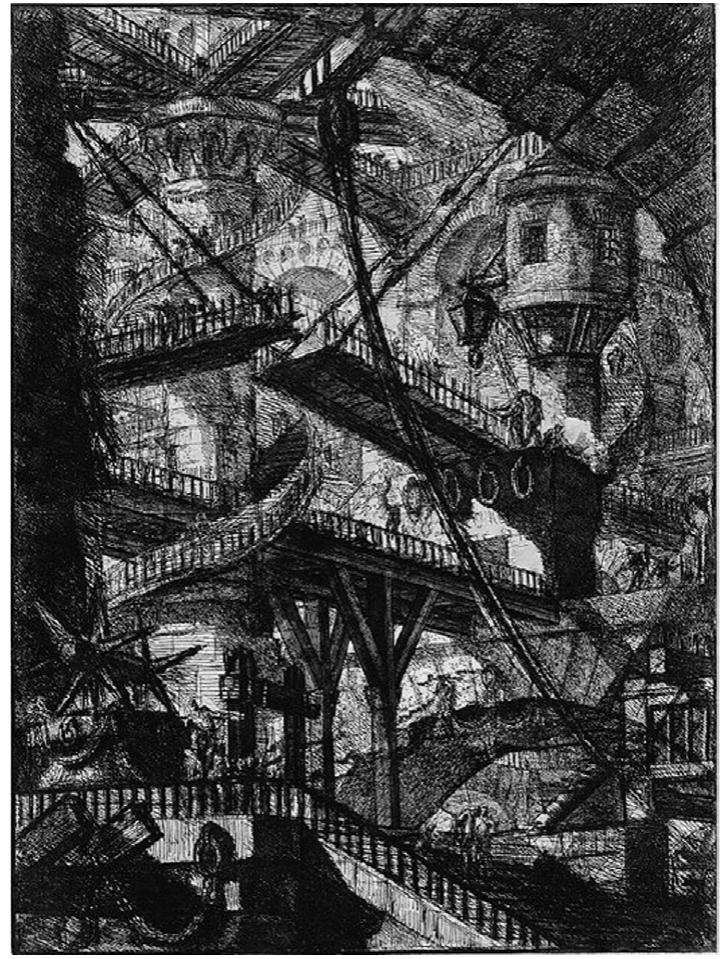 Figure 4. Plate VII (also known with the name of “The Drawbridge’), Carceri d'Invenzione, 1760. 