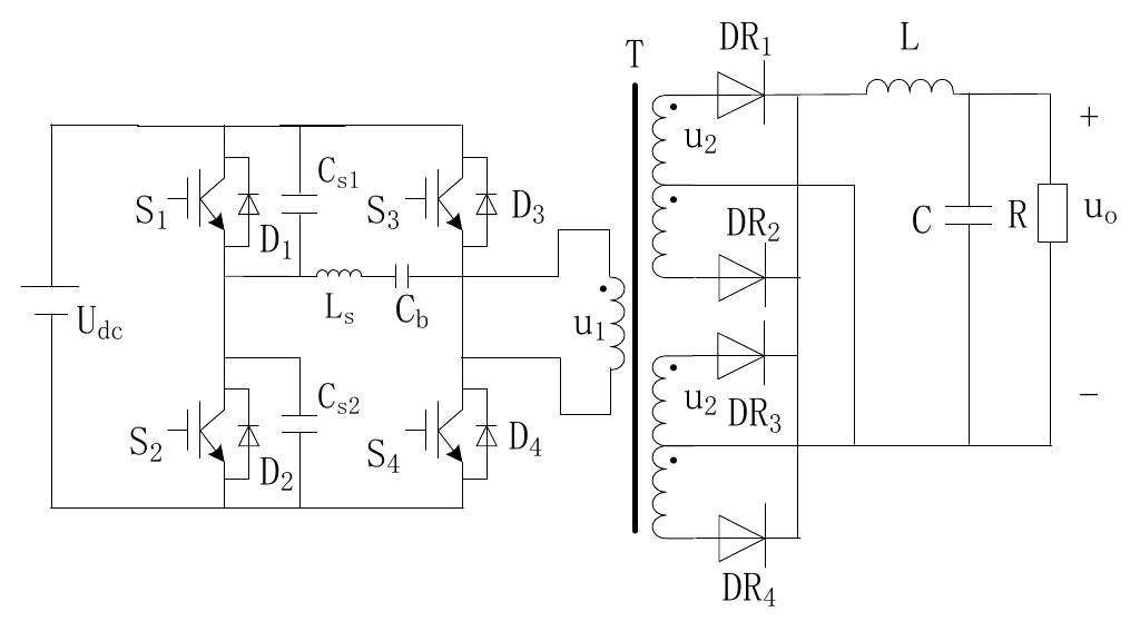 (1). circuit diagram of full-bridge dc / dc converter.