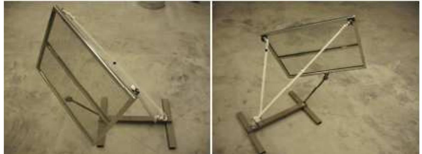 The mechanism prototype of the solar tracker constructing a