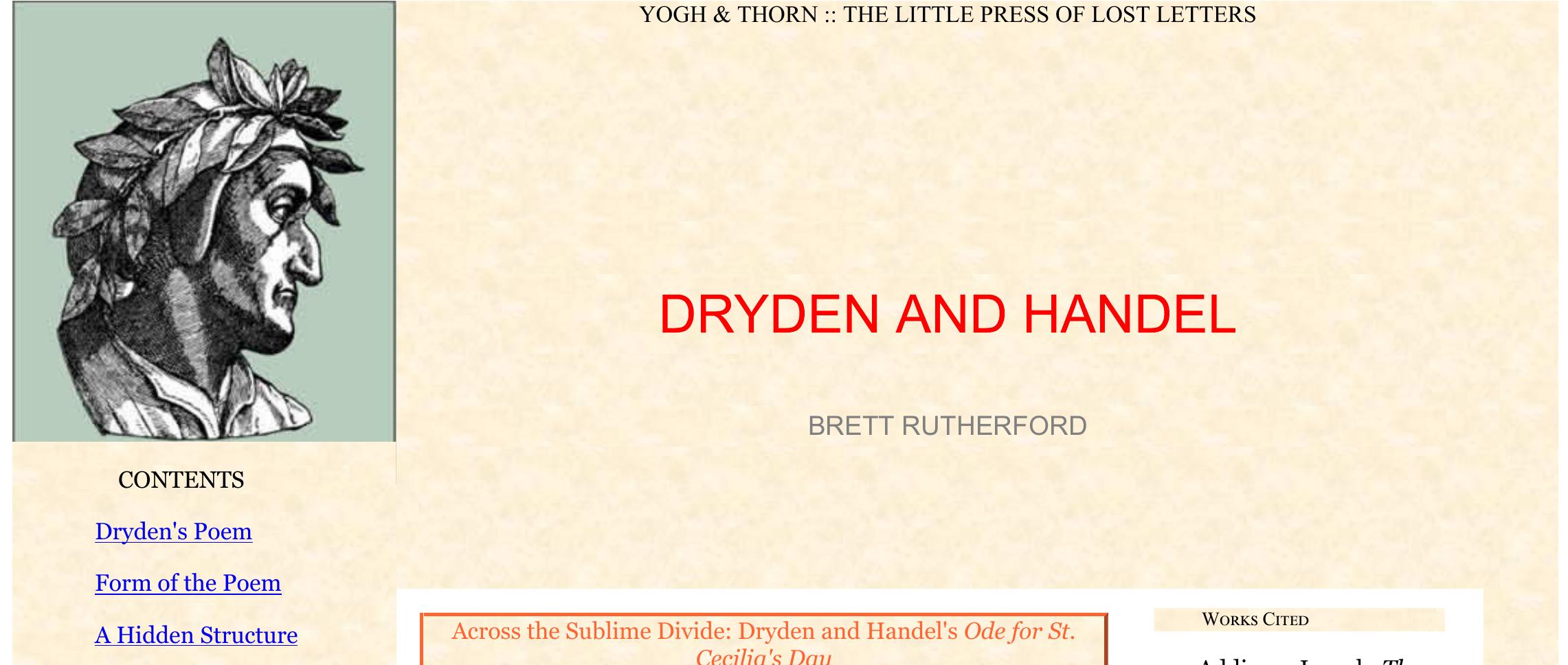 Juryden's 1687 poem, “a song for st. cecilia’s day” and