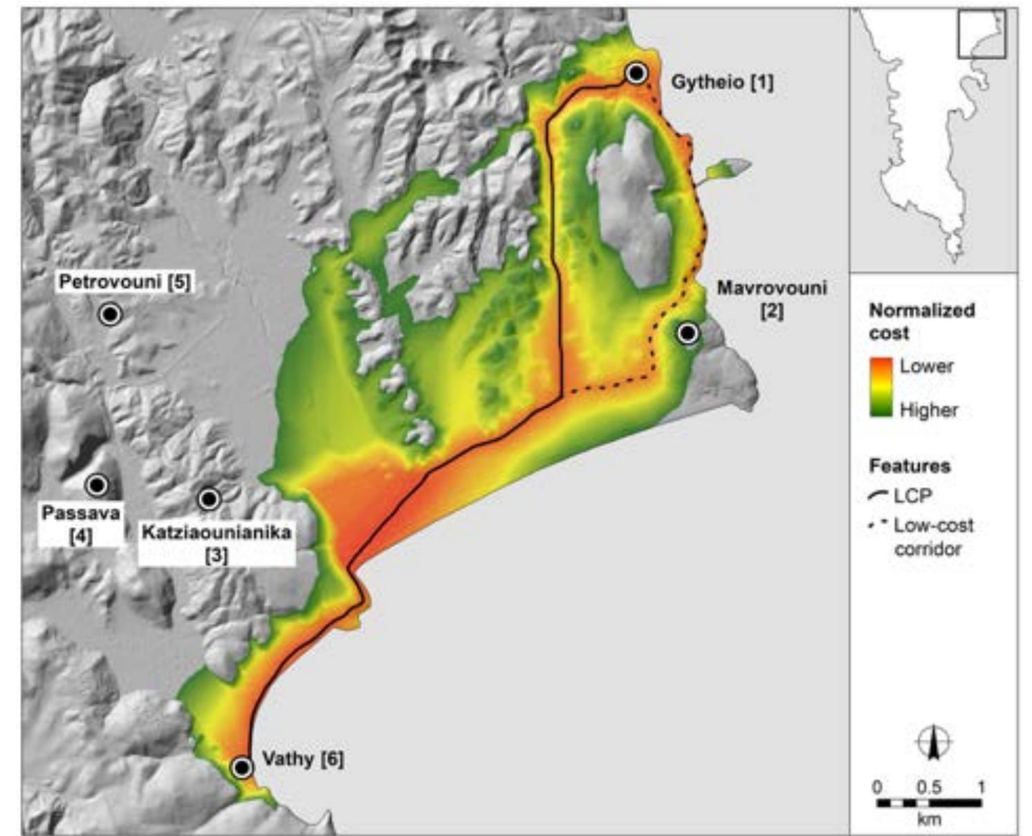 village. We then descend into the plain of Passava...” (Leake, 1830, p. 254).
 account indicates that he followed the eastern route past Mavrovouni. Illustration by Rebecca M.
 occurred, while the owner of a horse which I had hired, fetched his musket from the
 as far as Mavrovuni... At 8.38 Mavrovuni was a little on our left. Here some delay
