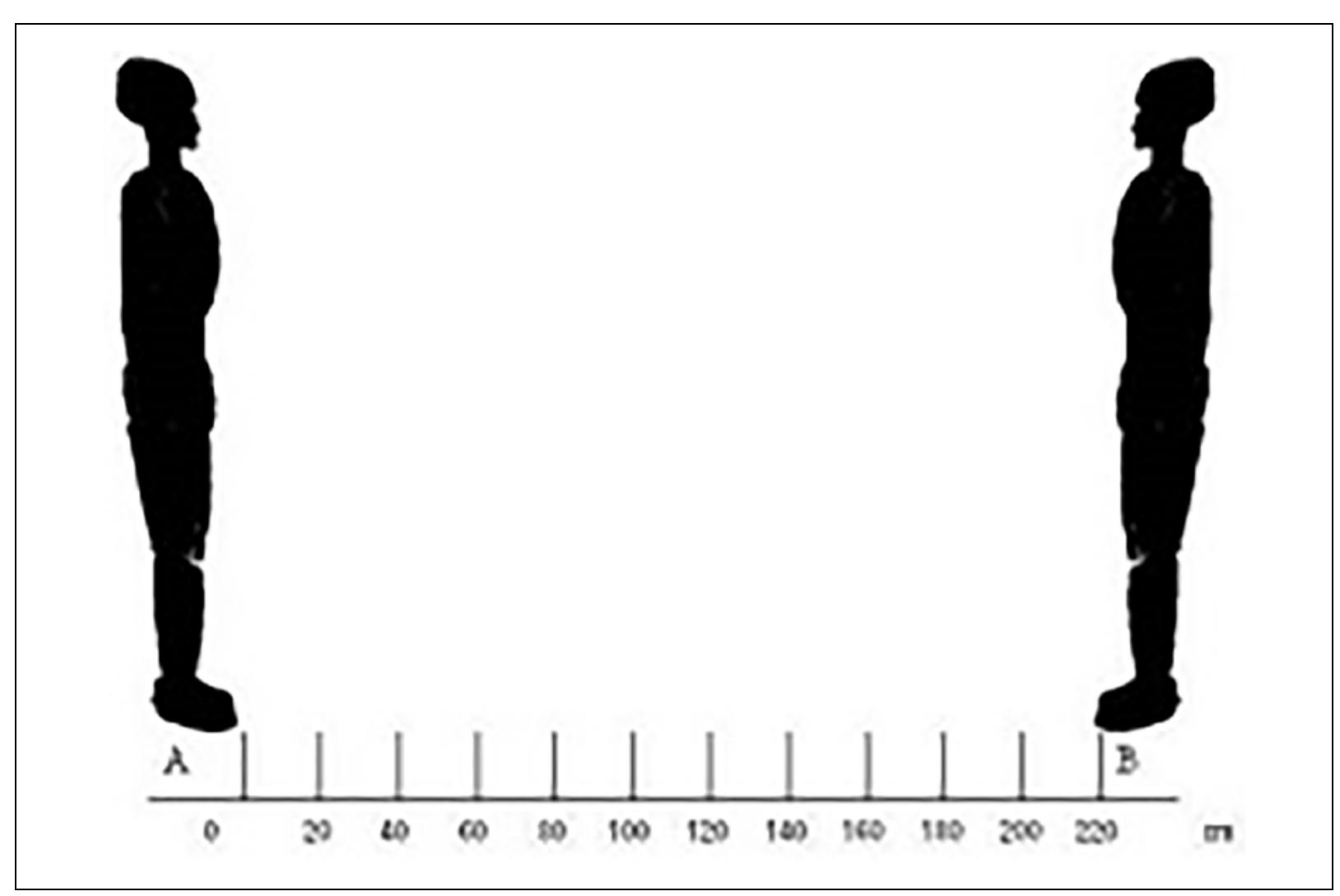 I. graphic of distance shown to participants. stepwise