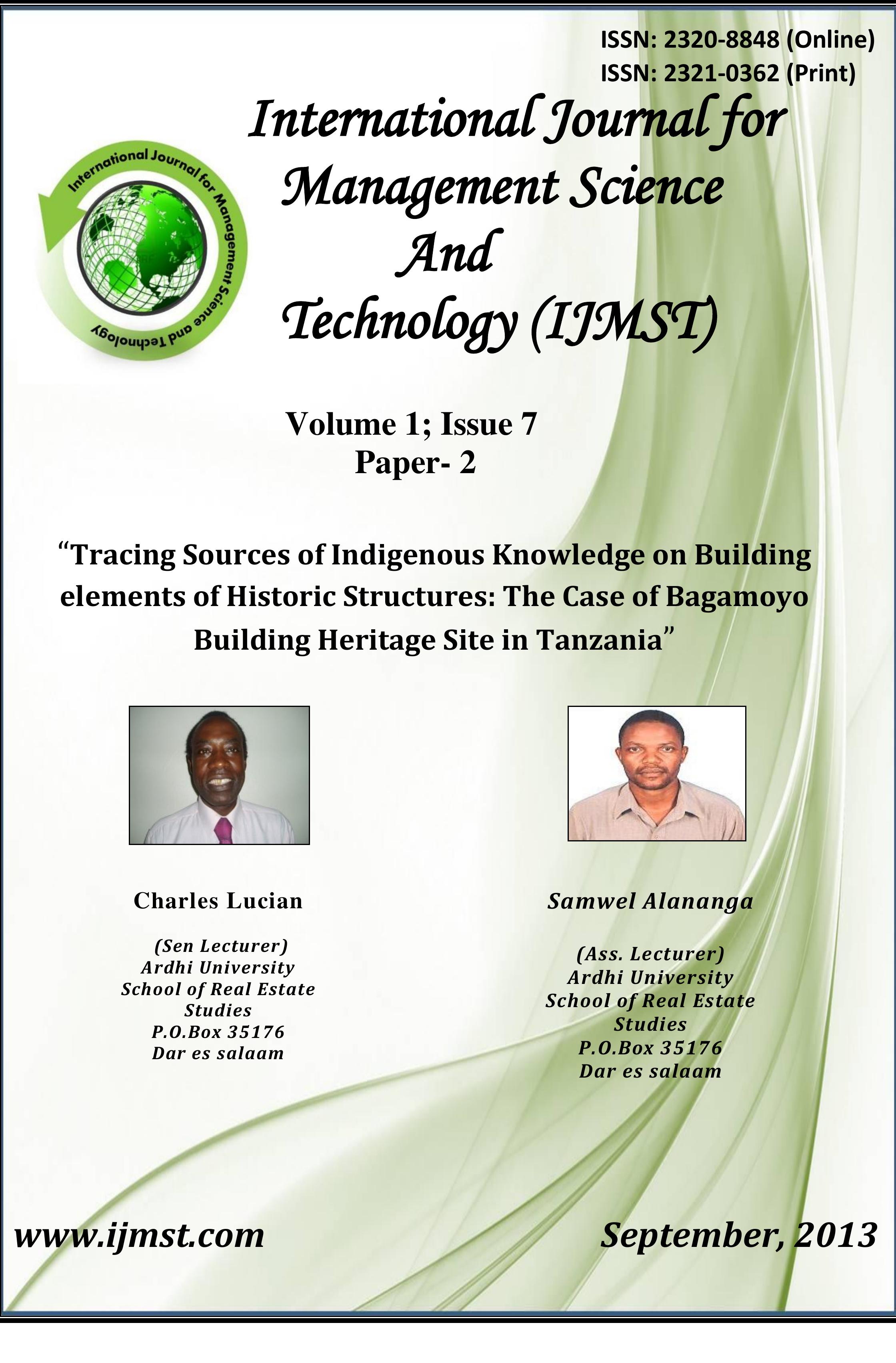 Figure 1 - Tracing Sources of Indigenous Knowledge on