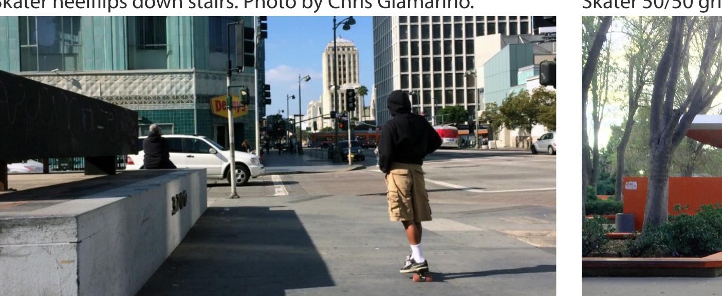 Skater surfs down Wilshire Blvd. Photo by Chris Giamarino. 