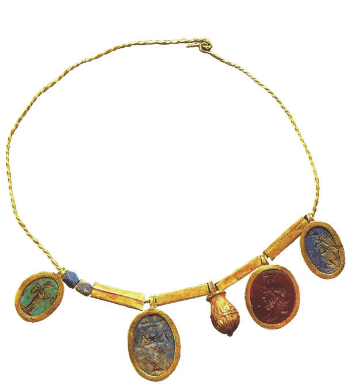 Collier Ancien En Pierre - Longueur Environ 36-40 Cm, Sans Marque - Bijou Vintage Occasion