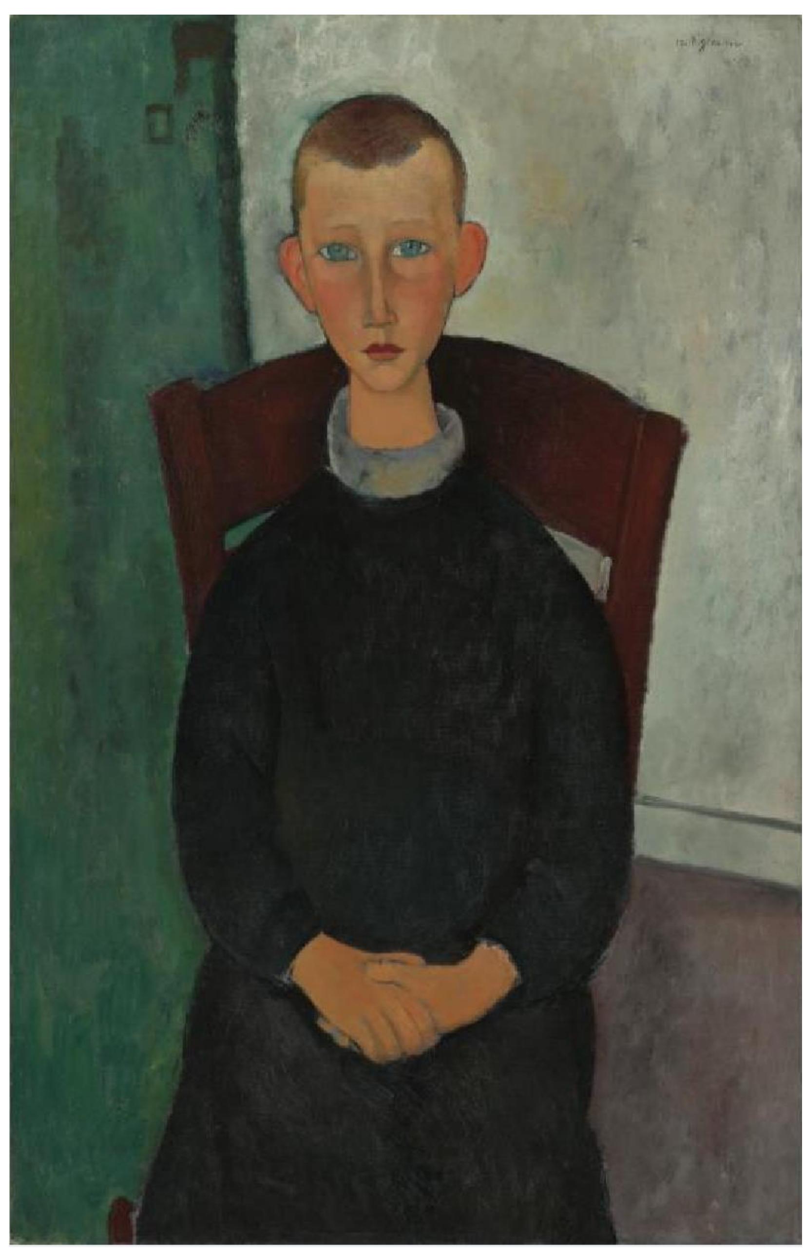 Fig. 5 Amadeo Modigliani, Le Fils du Concierge, 1918, Oil on canvas, 92cm x 60cm, Private Collection 
