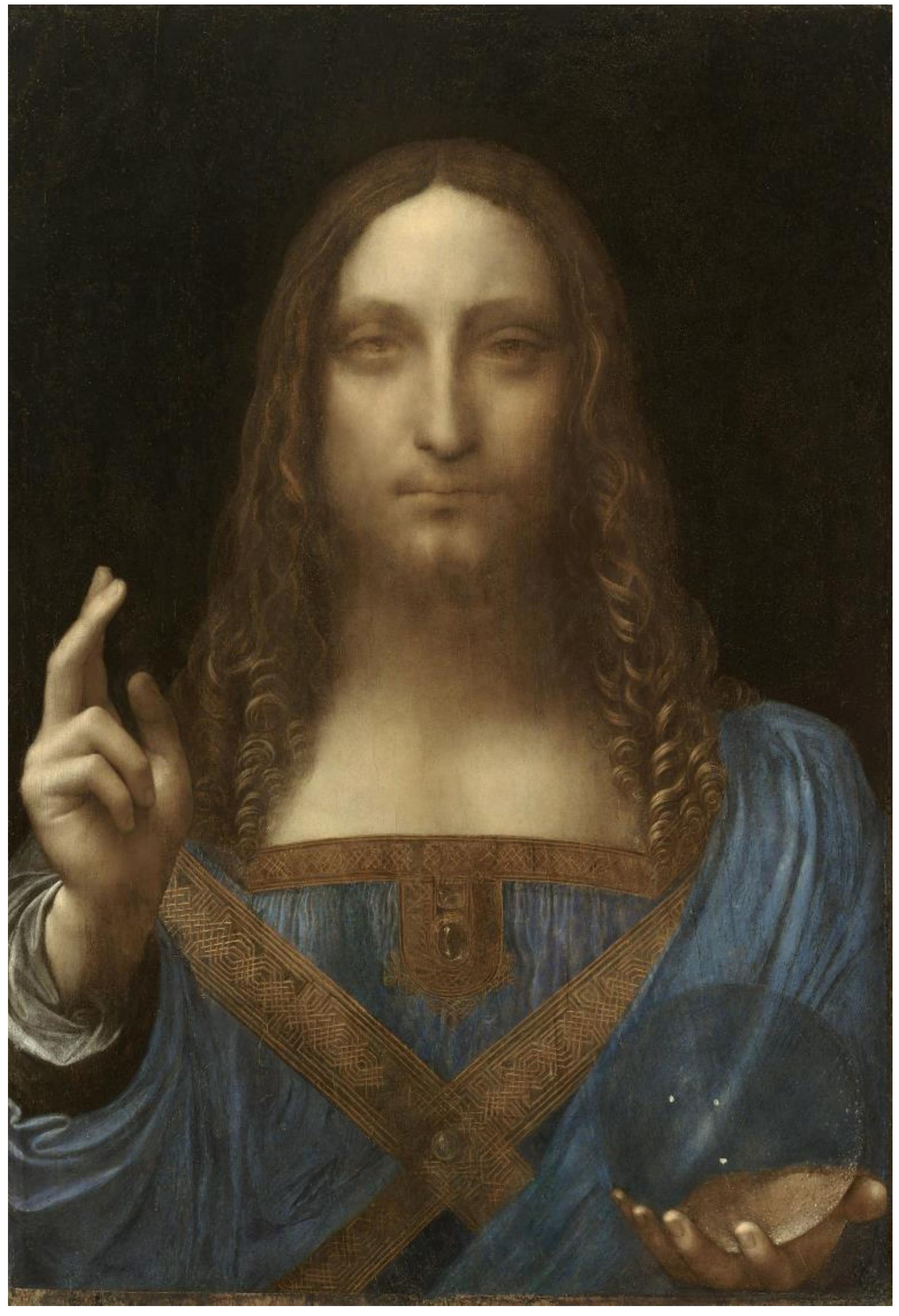 Fig. 13 Leonardo da Vinci, Salvator Mundi, c.1500, Oil on walnut panel, 65cm x 45cm, Private Collection 