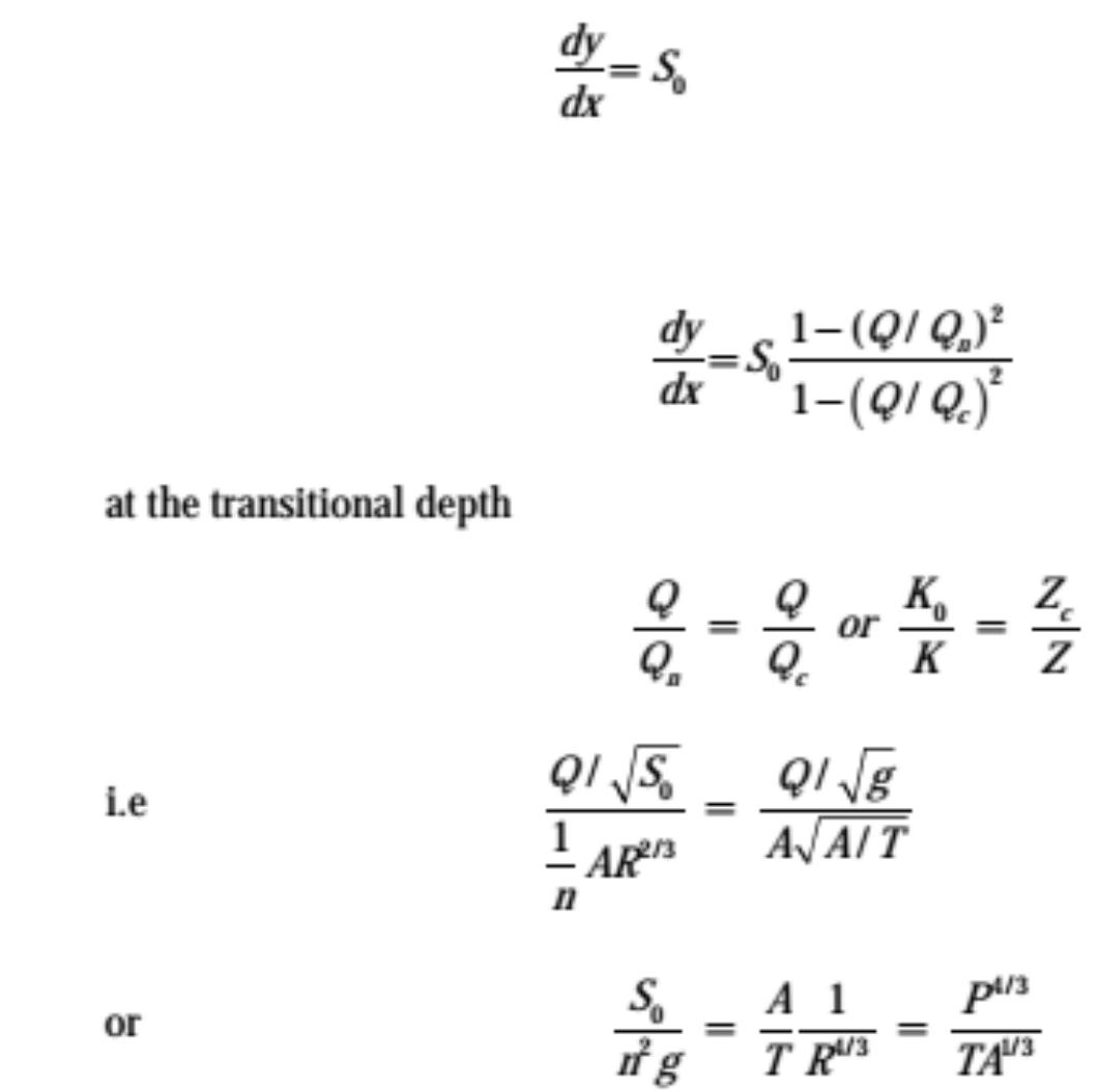 Channel Depth Equation (PDF) Open Channel Flow