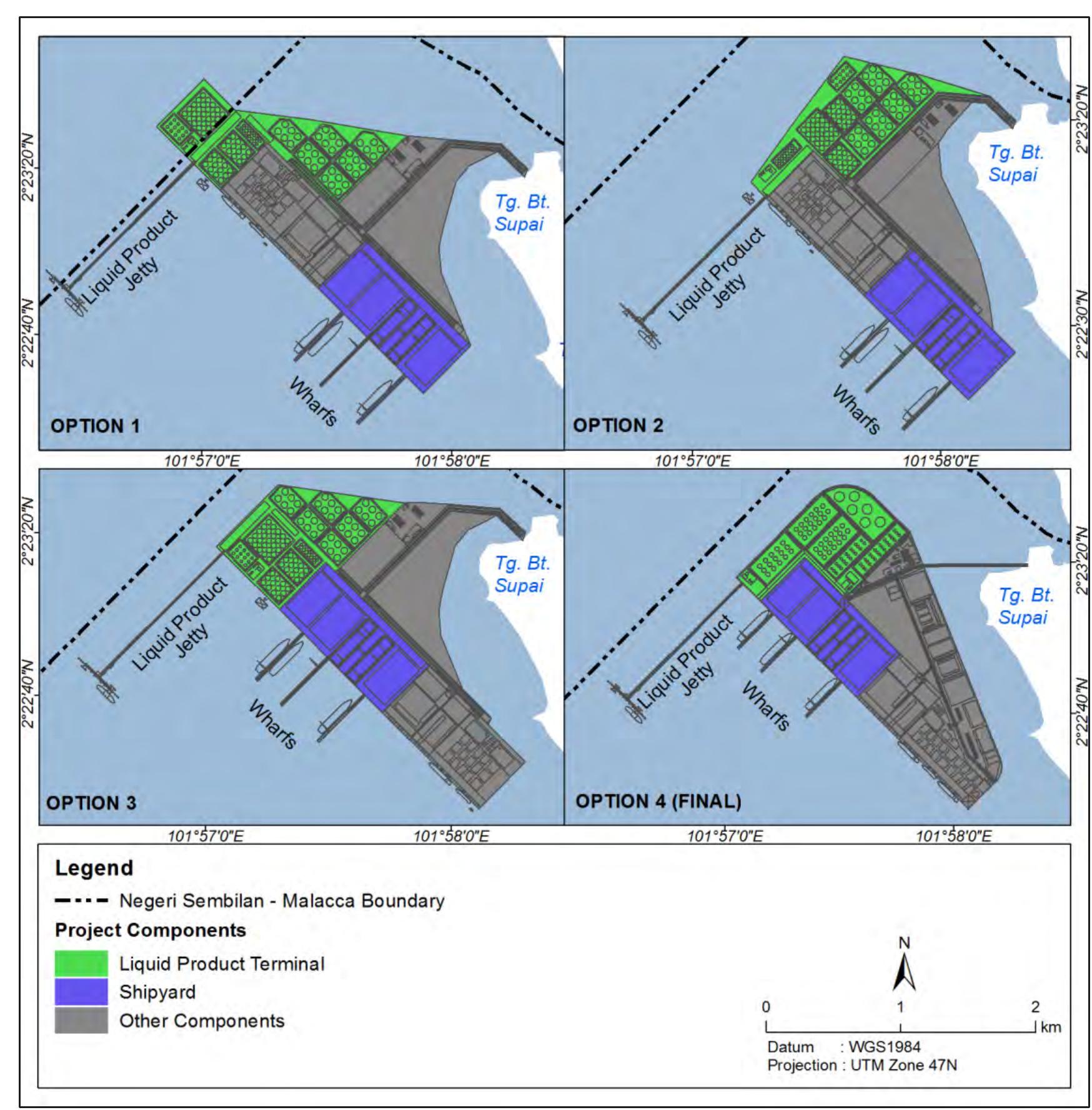 As shown in figure 3.3, similar to the reclamation layout,