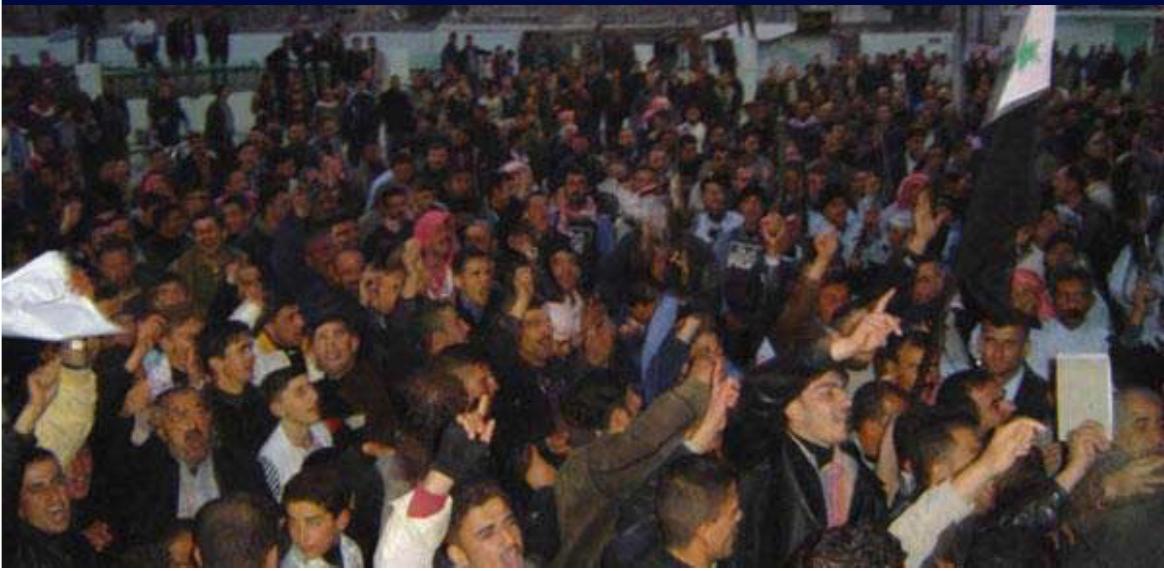Thousands of Assyrian residents denied ballots in the 2005 provinci elections took to the streets of Bakhdida (Qaraqosh) in protest.  terference. Assyrians were prevented from re- alizing their full electoral potential as a result. 