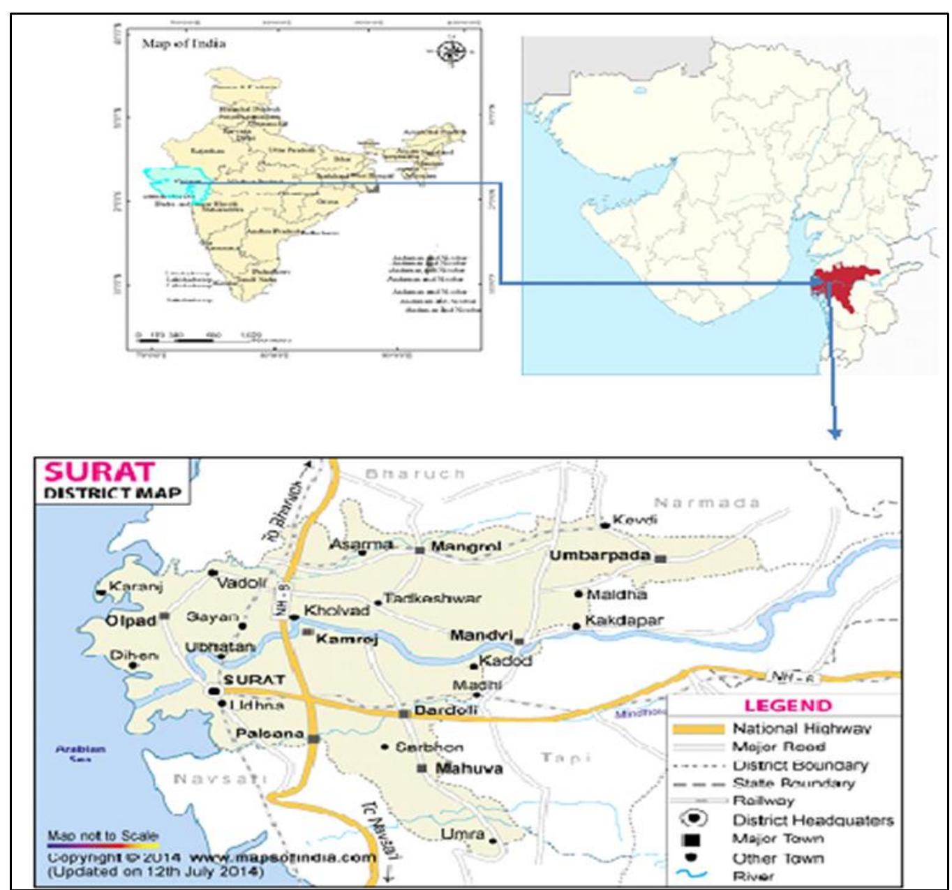 Surat Map.pdf (PDF) Development of NDVI And LULC Map of Surat District using GIS and ...