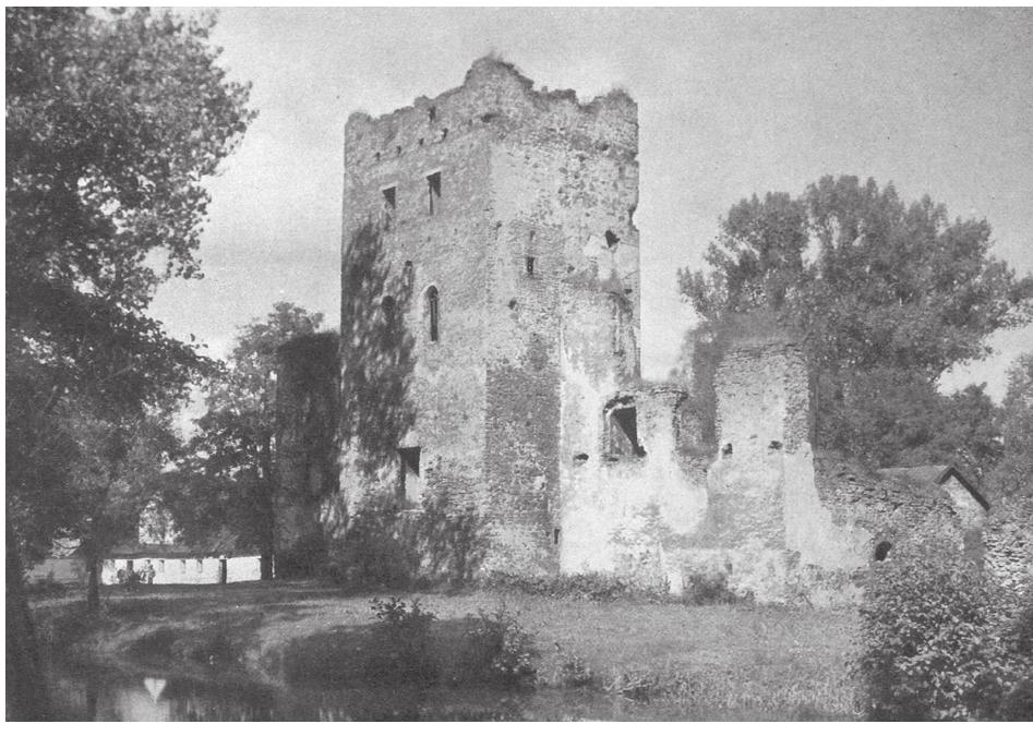 Il. 8. Ruiny zamku w Chudowie okolo 1910 r., w tle browar zamkowy [18] 