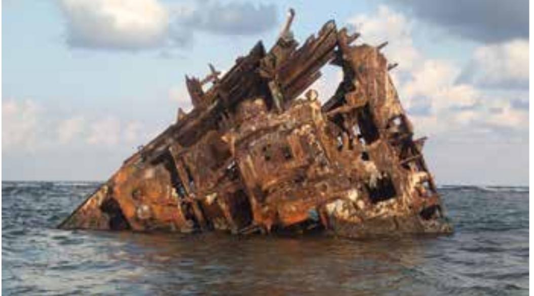 5. Shipwreck Cassel 2012 / Embarcacion Cassel 2012. (Photo: L. Carrillo) 