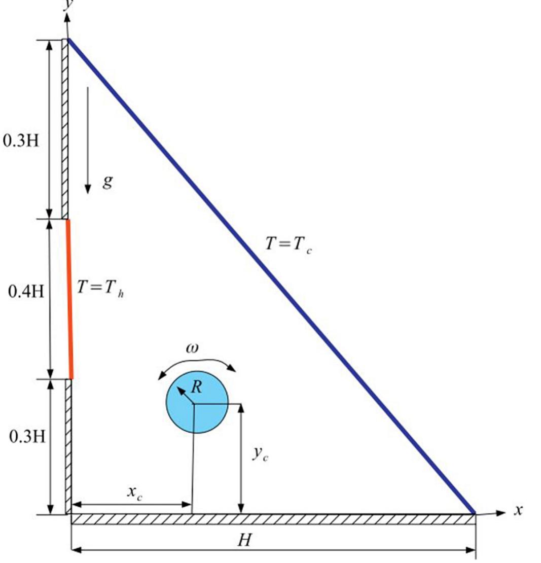 Schematic diagram of the physical model with boundary