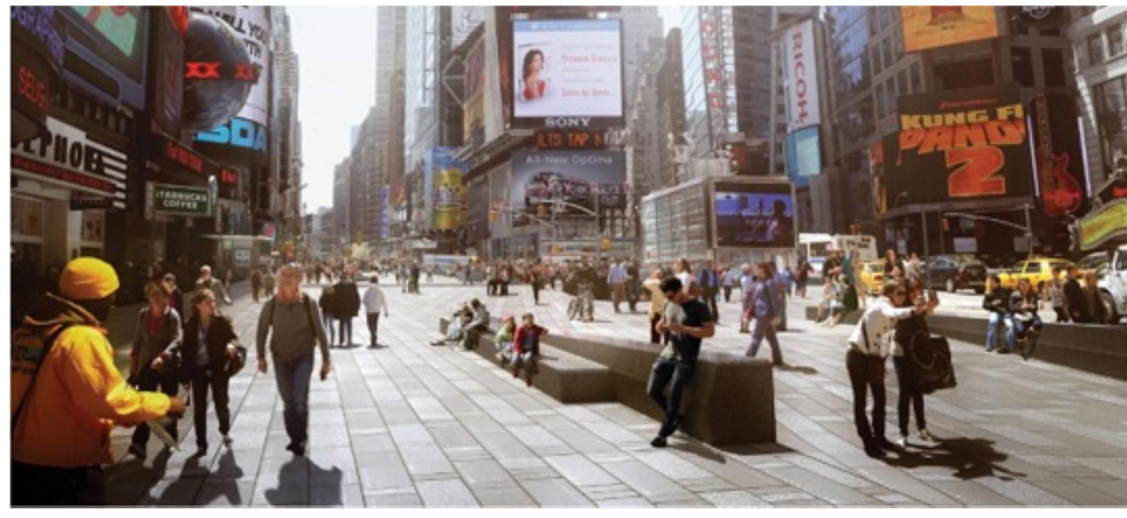 Visualization of Times Square Reconstruction, Snghetta, New York City, 2016. © Snghetta and MIR 