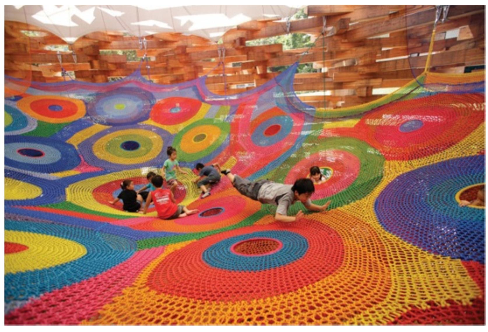 Knitted Wonder Space II, Toshiko Horiuchi MacAdam with Interplay Design & Manufacturing, Inc. (net design & 