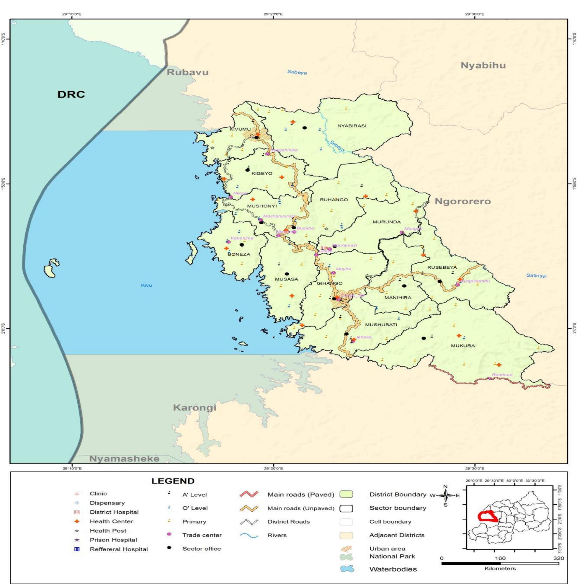 Kabeza Map The political map of rwanda 2007 this map shows the