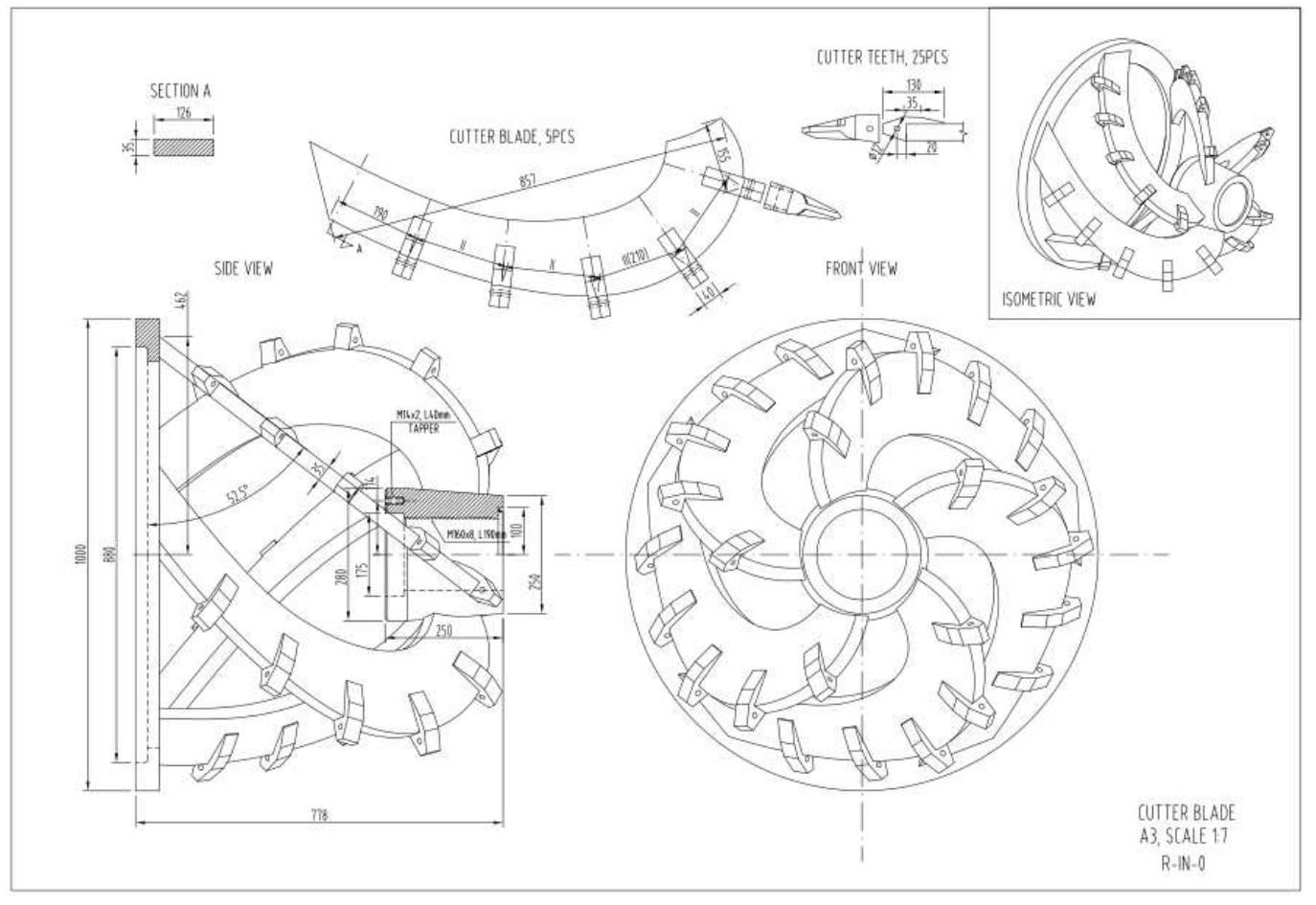 2d of cutter blade.