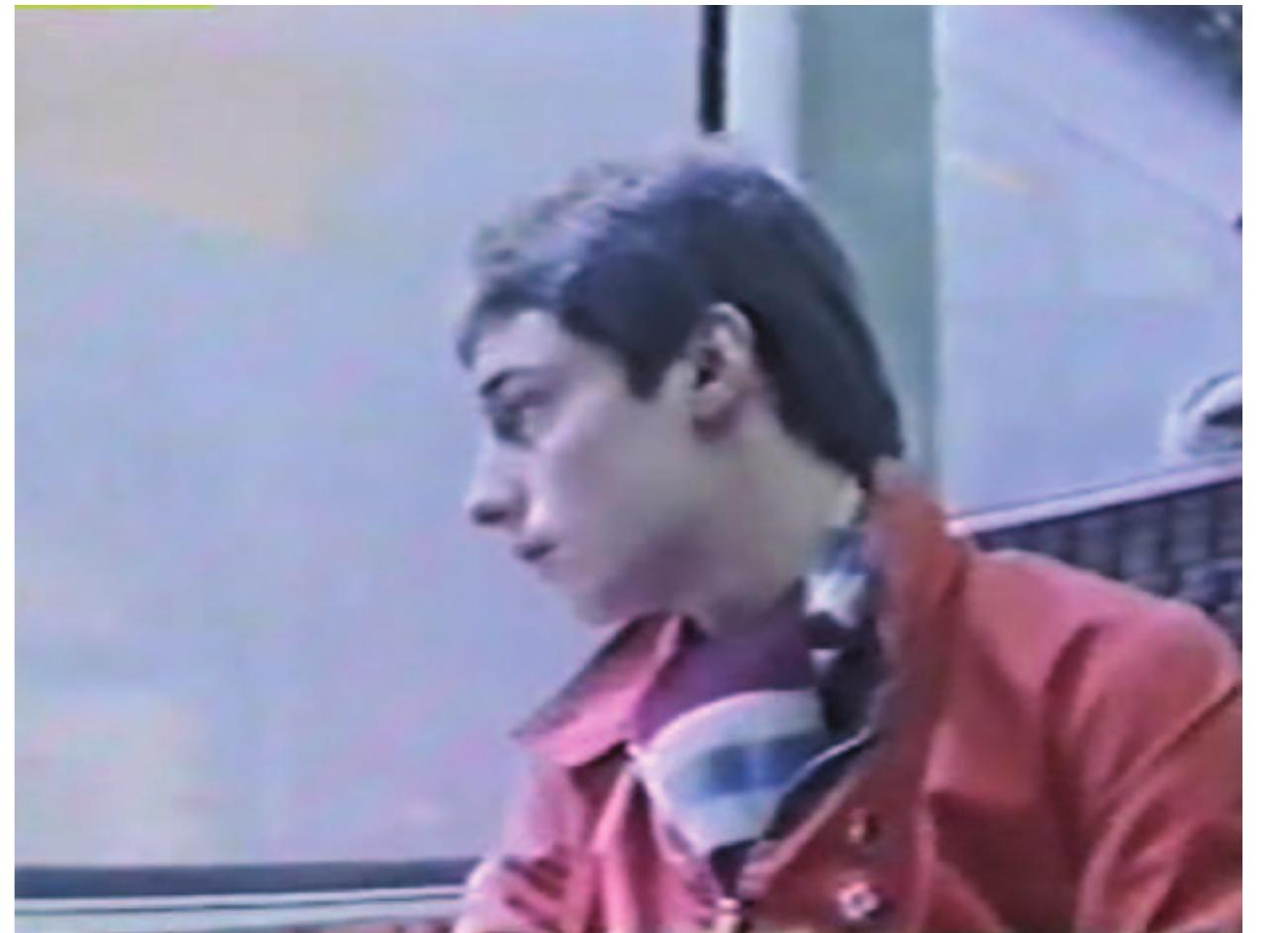 Figure 15: Grant Fleming wearing a red Harrington in the BBC Arena dramatization of Sham 69's Tell Us The Truth (1979). 