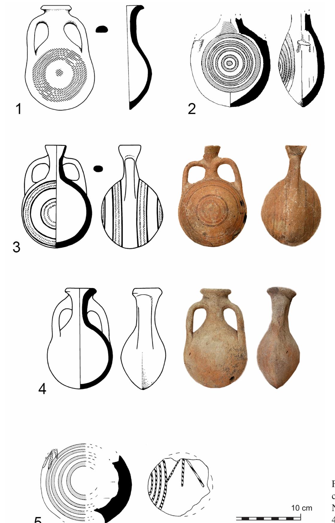 pro-Geometric period (CG I-HI; for the relative chronology and terminology in Phoenicia and the correlation to Cypriot horizons, see Gilboa and Sharon 2003). This means roughly the early 12th to mid-9th centuries BCE, a long-lasting phenomenon. However, the specific flasks that produced  well-preserved organic residues (Table 1) date only to the Irla, Irlb, and Irl/2 horizons, the 11th to the mid- or late 10th century BCE.’ 