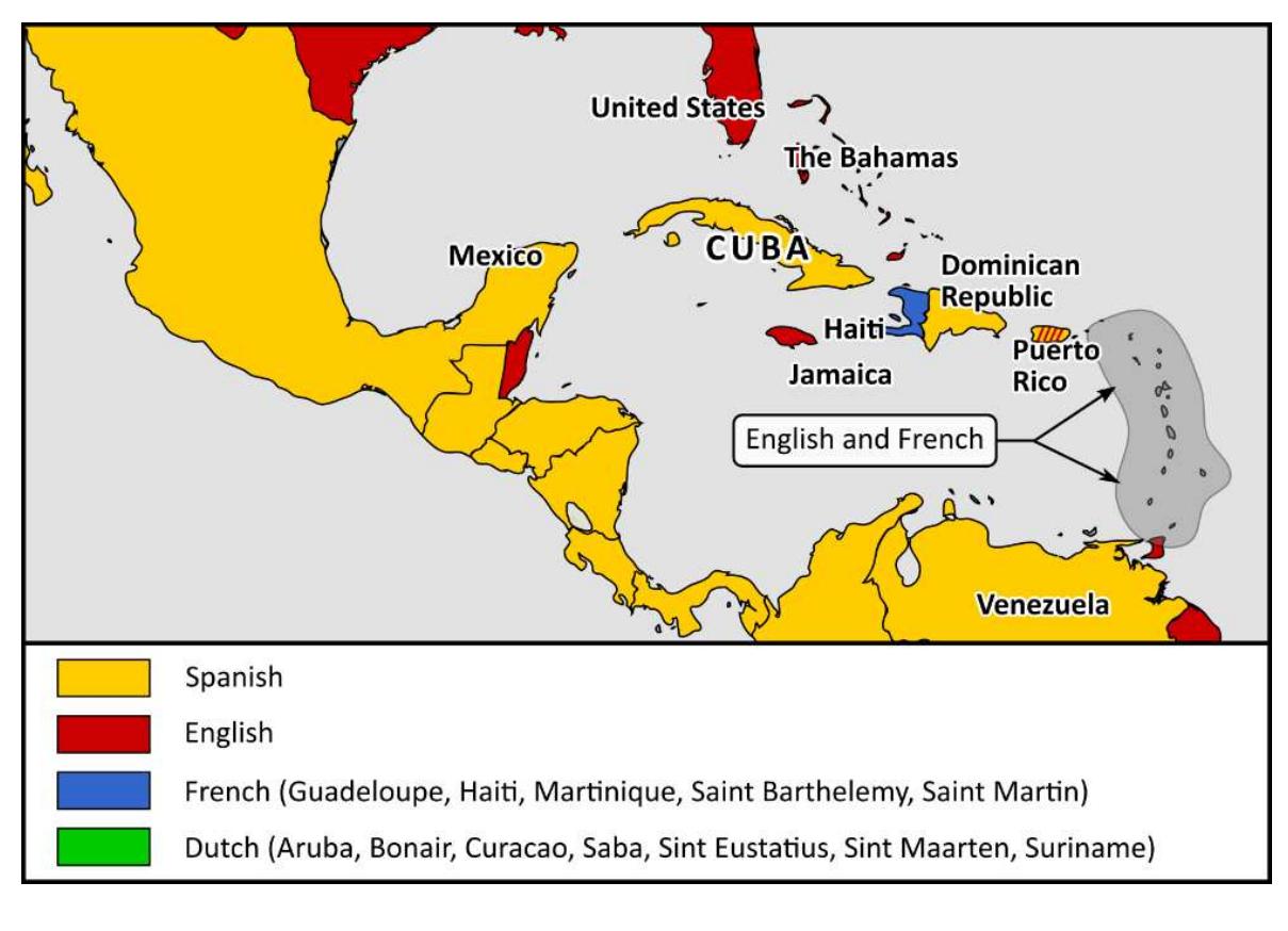 The Caribbean islands can be divided into five colonial zones, U.S., Hispanic, British, French, and Dutch (Blouet & Blouet 2015, 185). However, these zones are not separated by location but they together form a distinct cultural region characterized by its heterogeneity. After winning the Spanish- American war in 1898, the United States became the dominant power in the region. One consequence was an expansive immigration from Hispanic Caribbean to the United States during the 20" century. Today, some 3,5 million people of Puerto Rican descent, about 1 million of Cuban descent, and nearly 750 thousand of Dominican descent live in the United States (Kent 2006, 55). 
