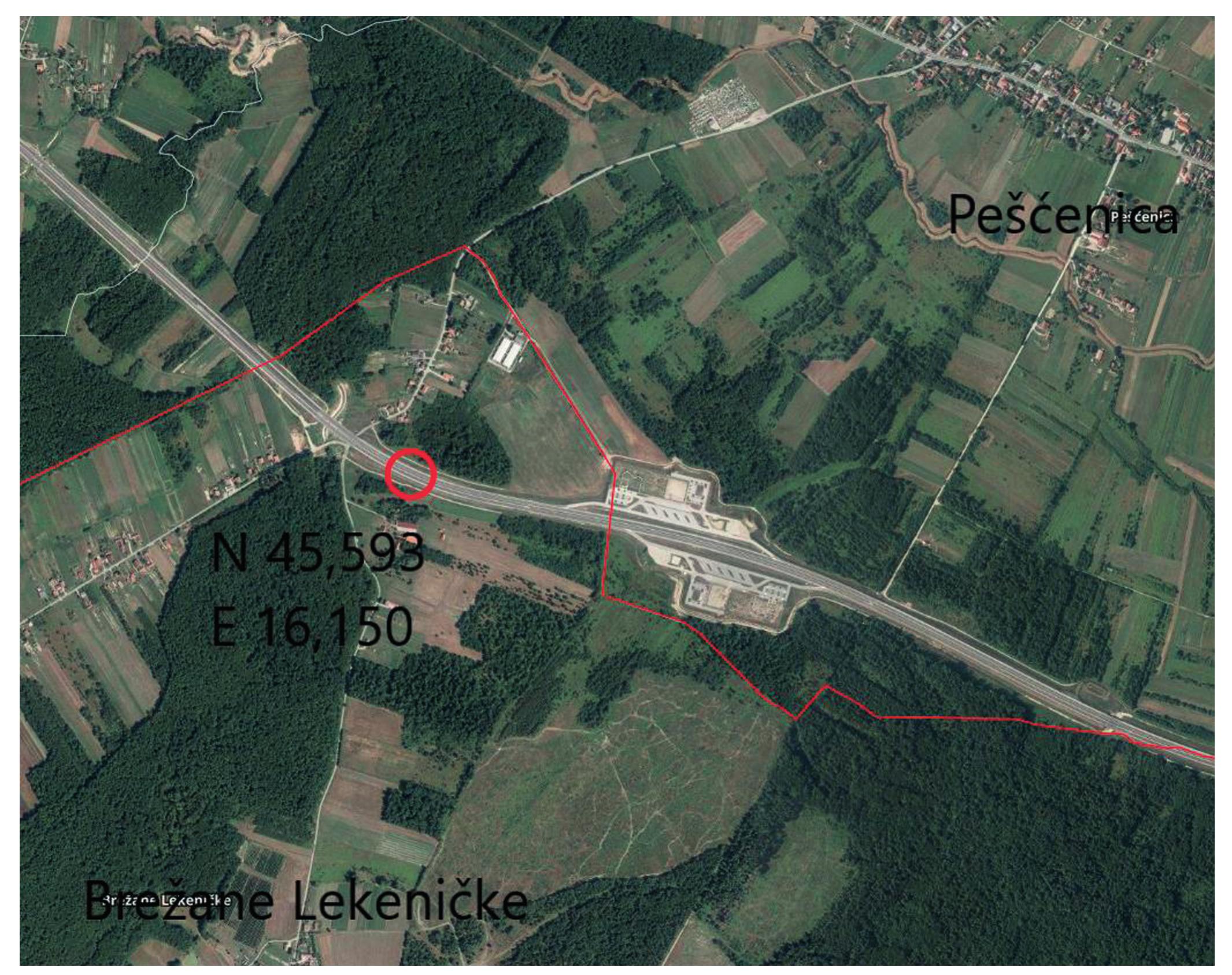 MAP 1. The location of the site Burdelj (Google maps; adapted by M. Seckar).  KARTA 1. PoloZaj lokaliteta Burdelj (Google maps; obradila M. Seckar). 