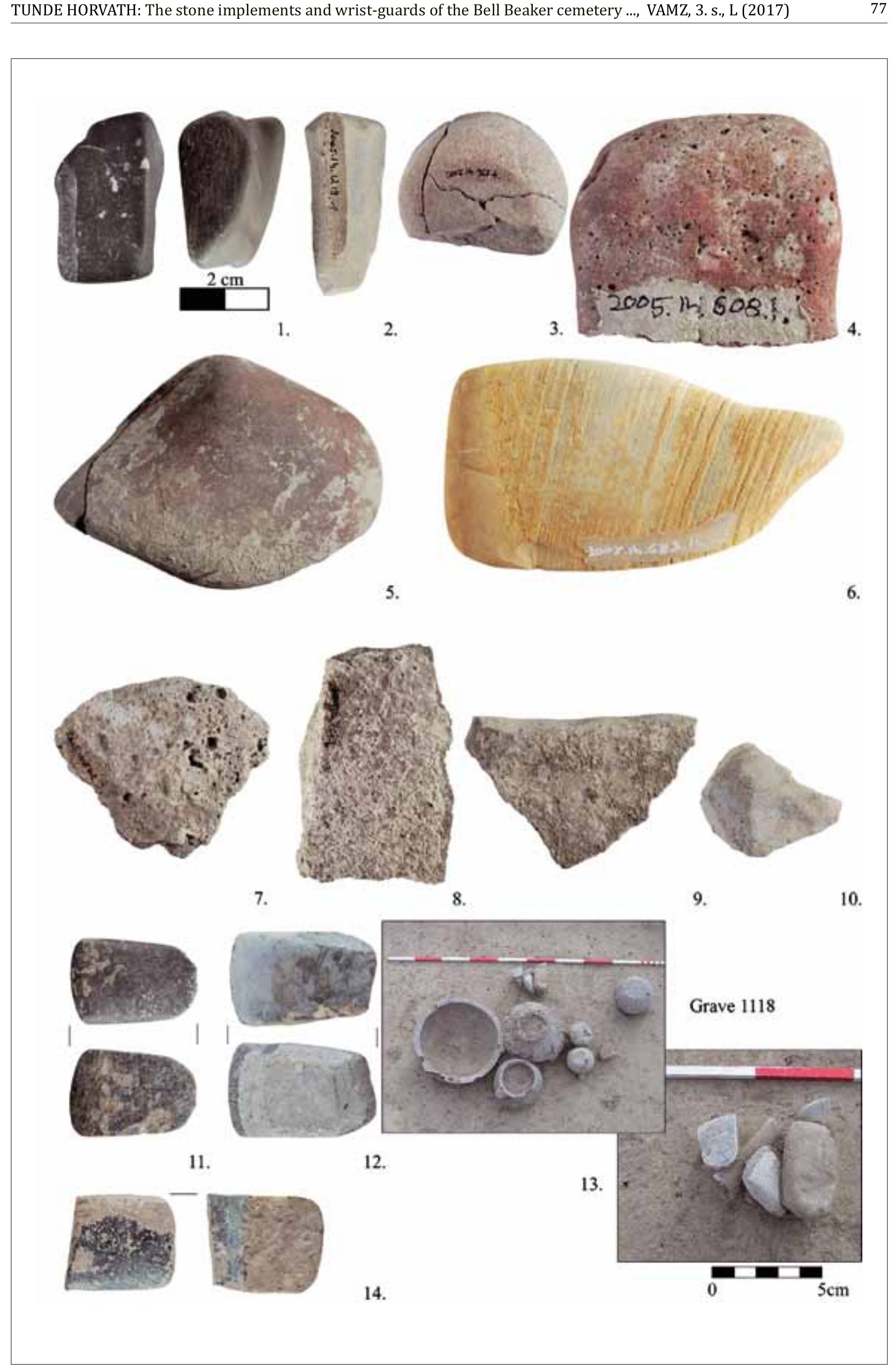 Fig. 4. Stone tools from the site: polishers, handstones, anvils and celts. 