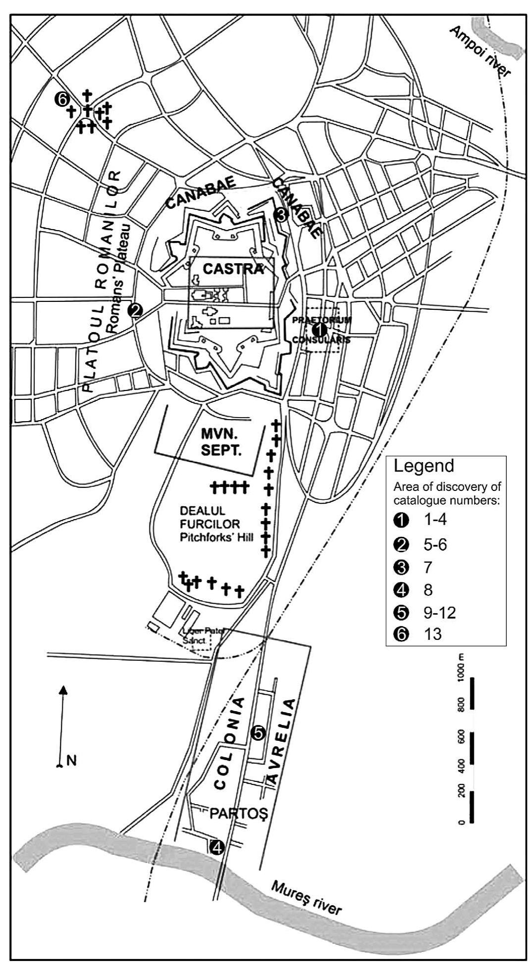 Fig. 2. Map of Apulum (after Rusu-Bolindet ef al. 2011). 