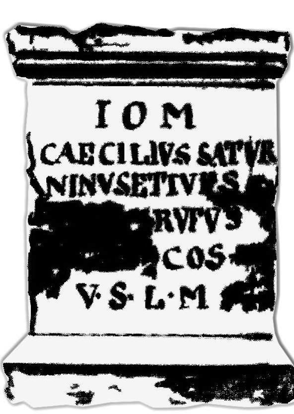 Fig. 6. Altar of Saturninus and lulius Rufus (drawing of Reinbold 1836-1842, pl. X, after IDR IlI/5, 138). 