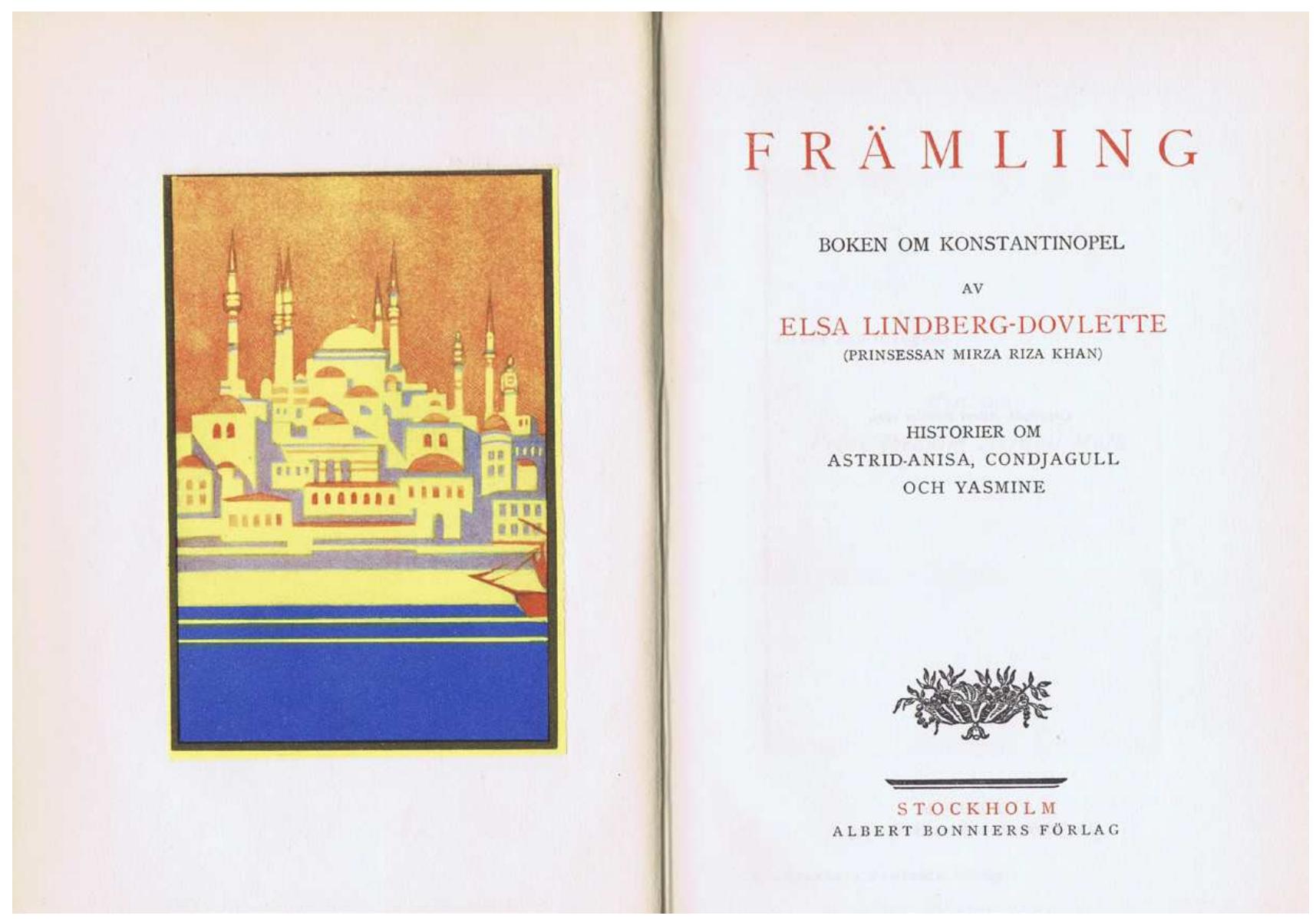 Figure 3. Title page of the second edition of Elsa Lindberg-Dovlette’s  Framling (1929; Stranger), illustrated by Einar Nerman. Copyright: Helenz Bodin. License: CC BY. 
