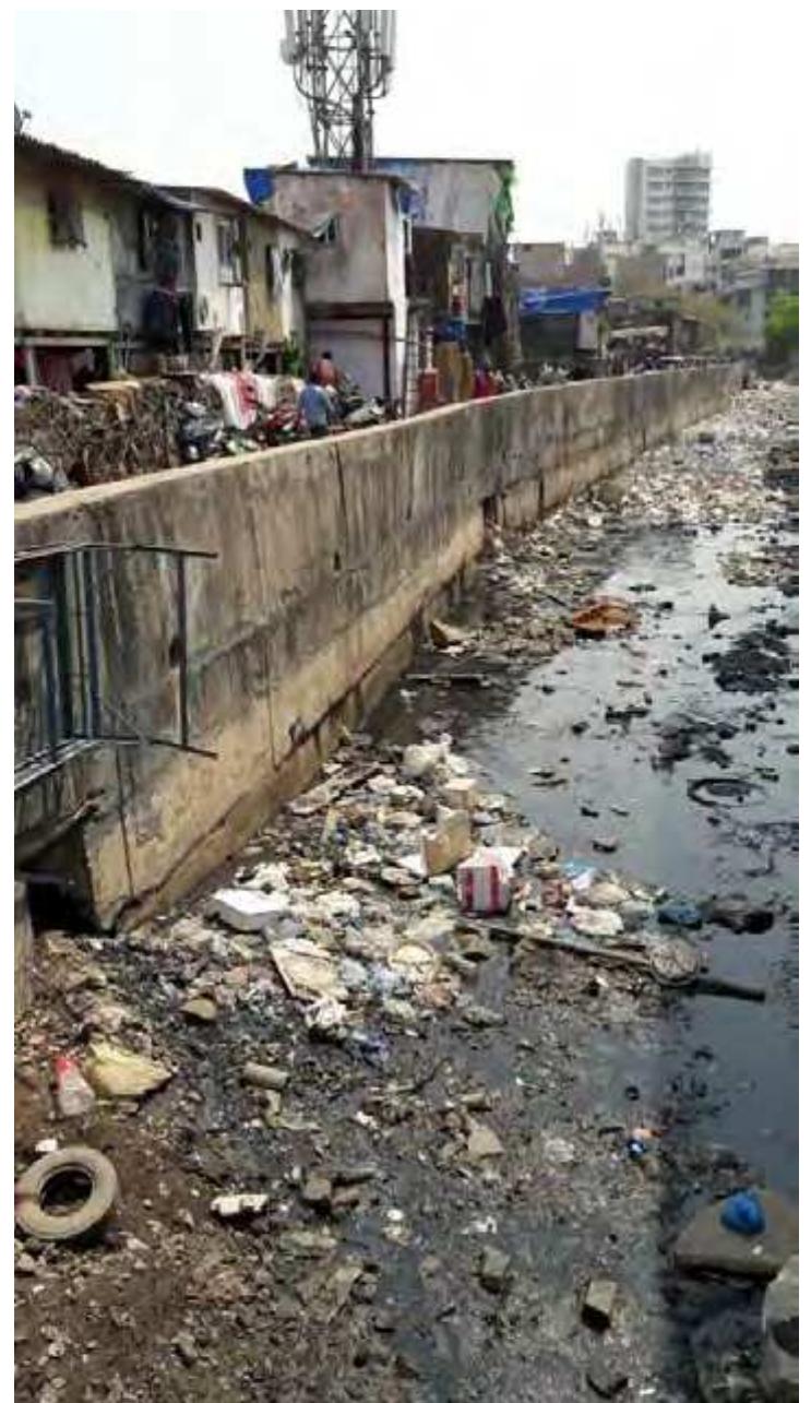 Figure 4. Gazdar Bandh slum site covered during field study 