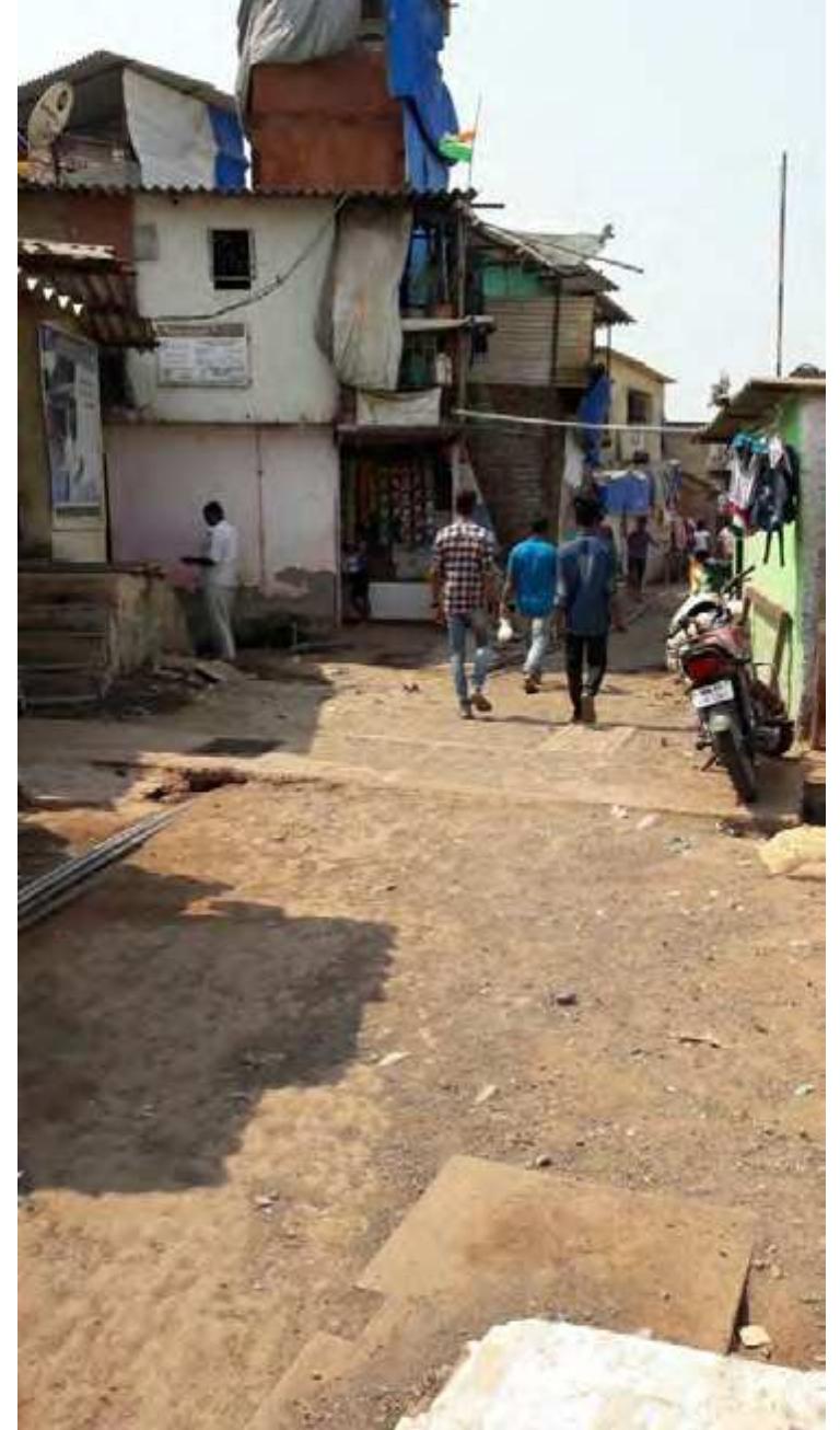 Figure 6. Gazdar Bandh slum site covered during field study 