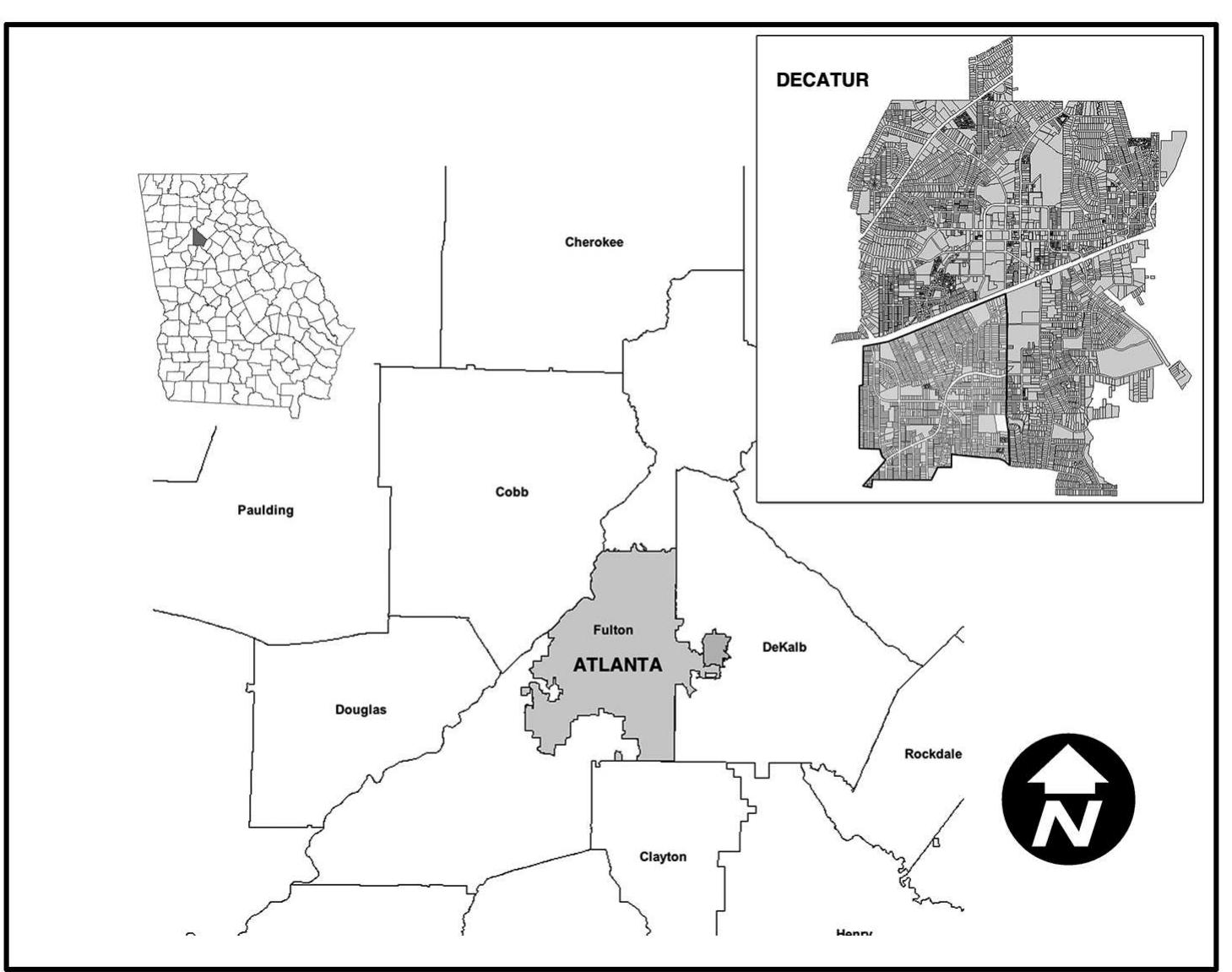 Decatur, georgia (map by david s. rotenstein).