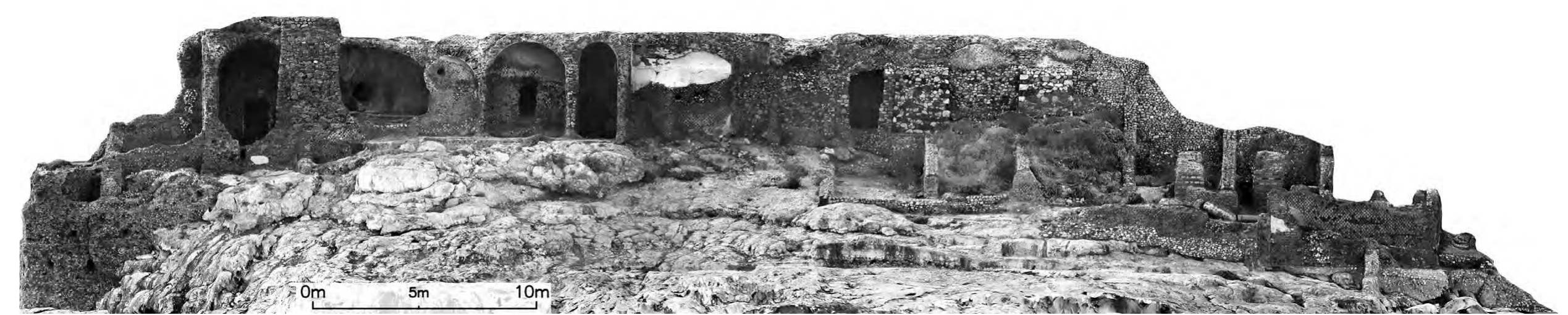 Fig. 7. Orthophotograph of the N side of the pars maritima based on drone photographs (© W. Filser / B. Fritsch, Winckelmann-Institut, Humboldt-Universitat / TOPOJ). 