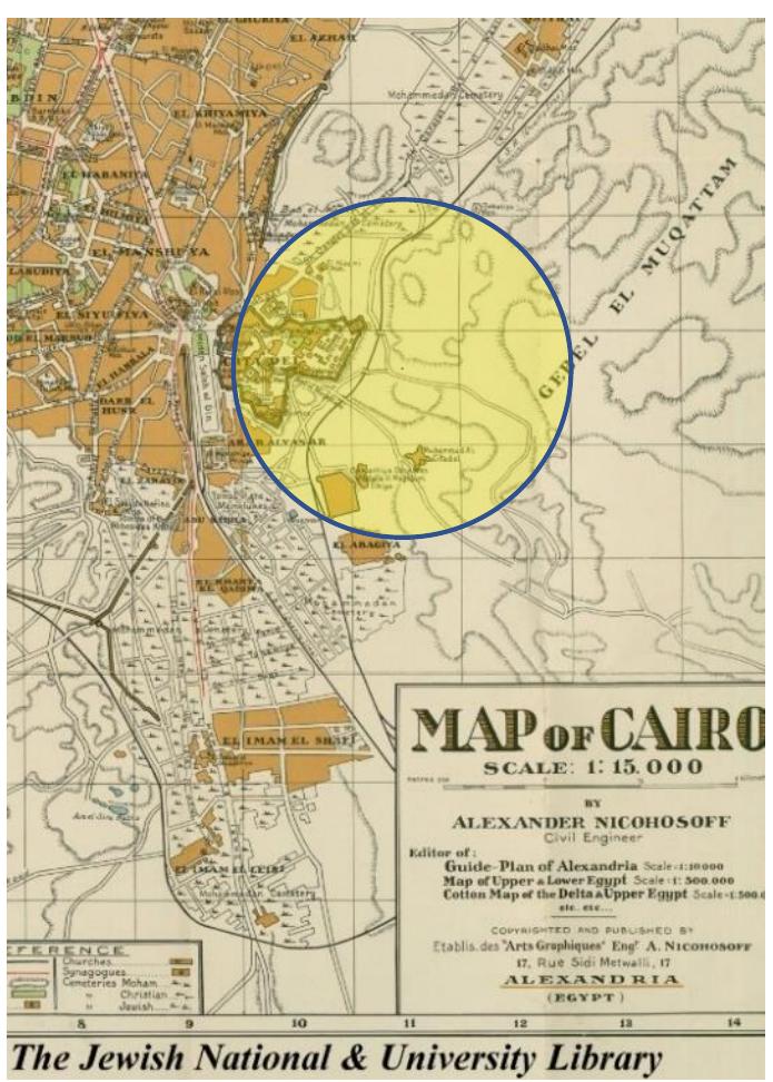 Cairo map for the year 1933,