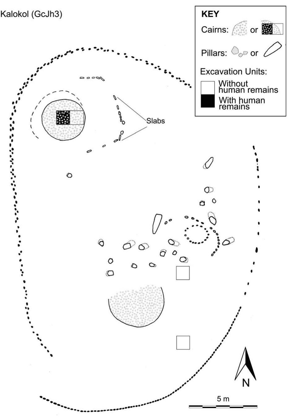 2011. The Manemanya map is an updated version of the map presented in Hildebrand et al. 2011:195. The Kalokol Pillar Site map integrates information from maps by Soper (1982:148), Hildebrand et al.  (2011:193), and 2012 total station field mapping by B. Kimeu. All maps are to the same scale 