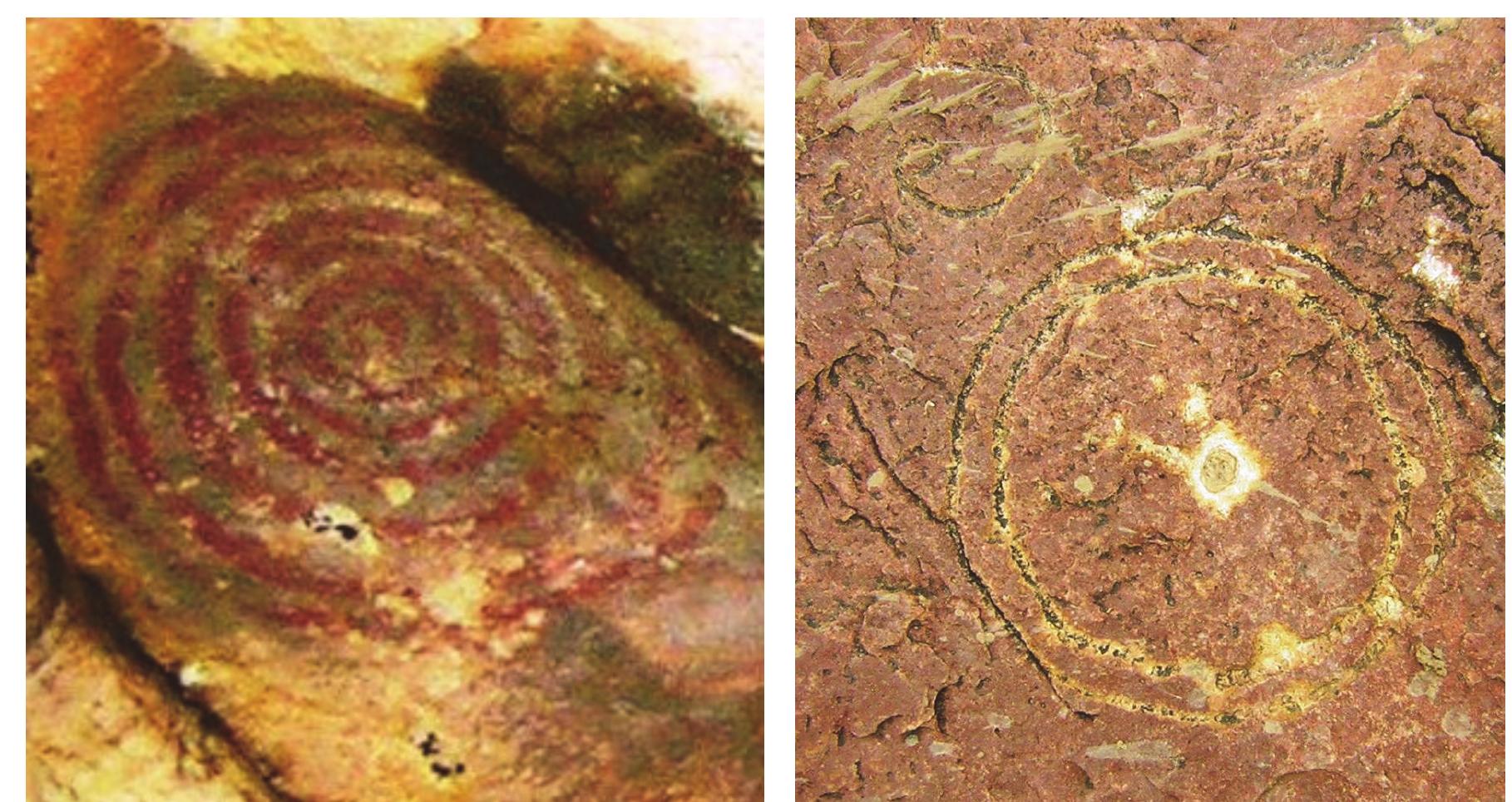 Figure 5: An engraving, Rasulpur  Figure 4: Concentric circle motif, Rasulpur 