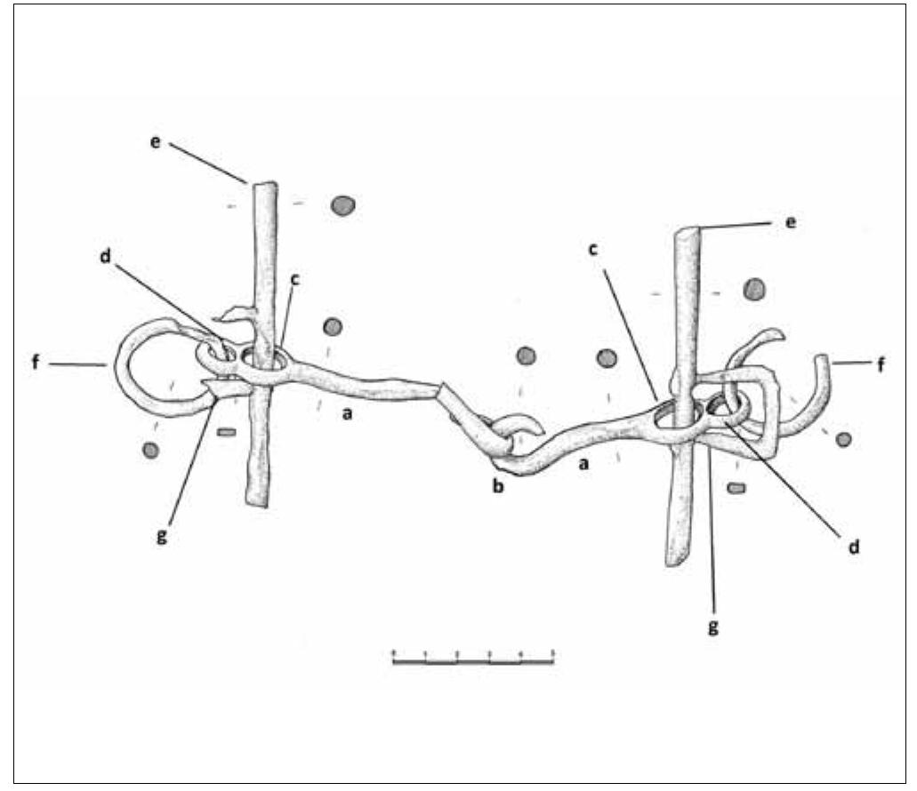su karakteristi¢ne za podrucje Skandinavije, Finske, isto¢nog Baltika i sjeverne Rusije (tip V po Kirpiénikovu). Jednostavne jed- nodjelne i trodjelne zvale tijekom ranoga srednjeg vijeka rjede su u upotrebi, dok obje varijante jednostavnih dvodjelnih zvala, kako one s obrucima tako i ones pretkama (sl. 3), prevladavaju u ranome srednjem vijeku (tip | i Il po Ruttkayu, tipovi I-IV po Kir- pi¢nikovu).® 