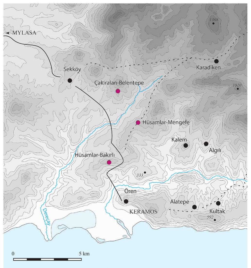 Fig. 1: Localization map of the TKi excavation areas (O. Henry) 