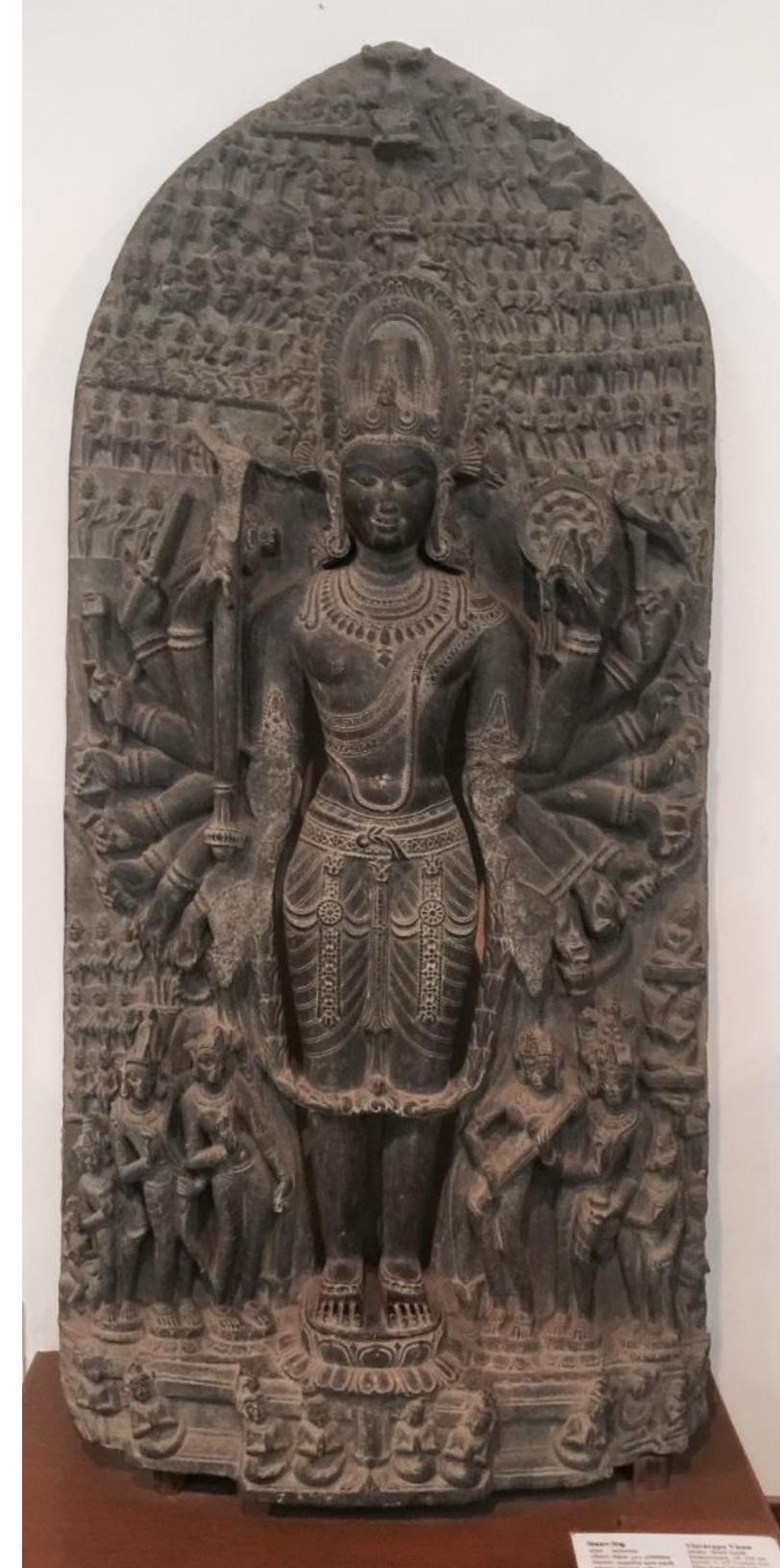 Plate 4.7: Visnu Visvartpa, National Museun of Bangladesh, photo Tommy Guo.  Plate 4.6: Visnu Visvartipa, After Basu 1934. 