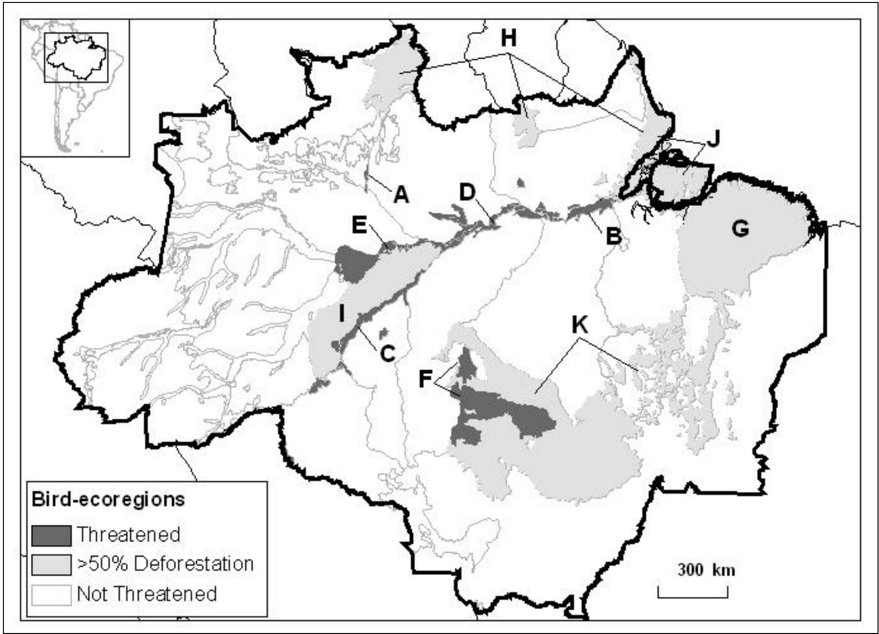 Figure 8 Prediction of Bird-Ecoregions future status 