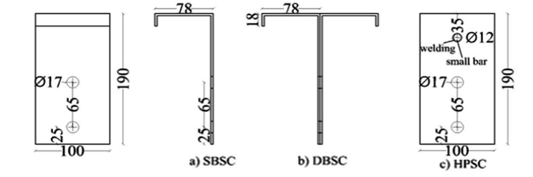 Types of shear connectors.