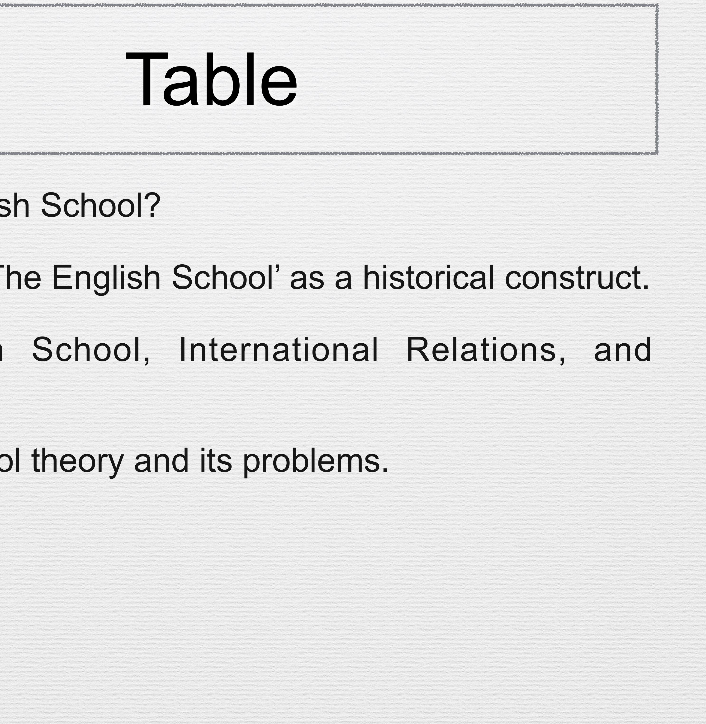 (PDF) English School of Thought