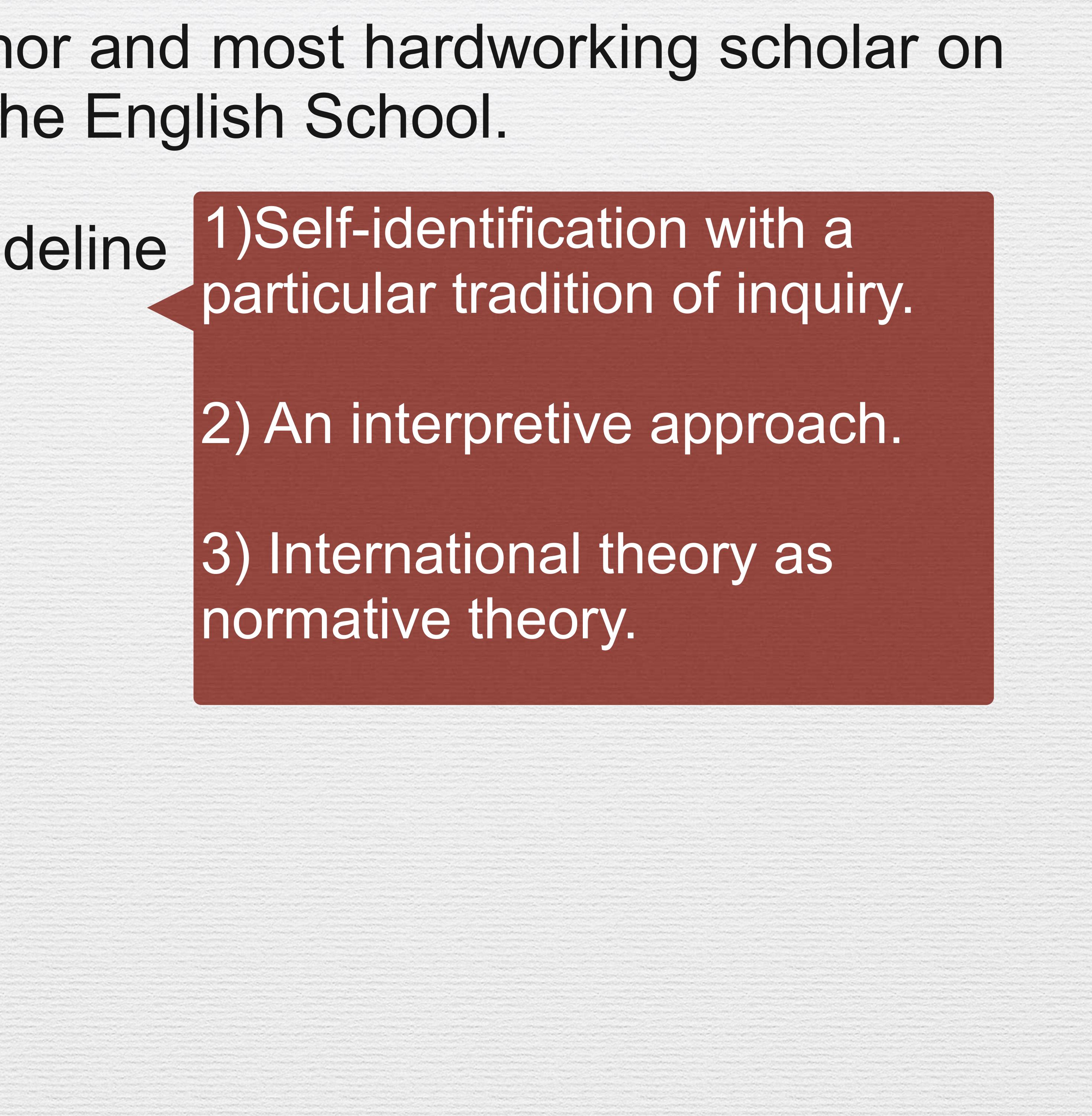 (PDF) English School of Thought