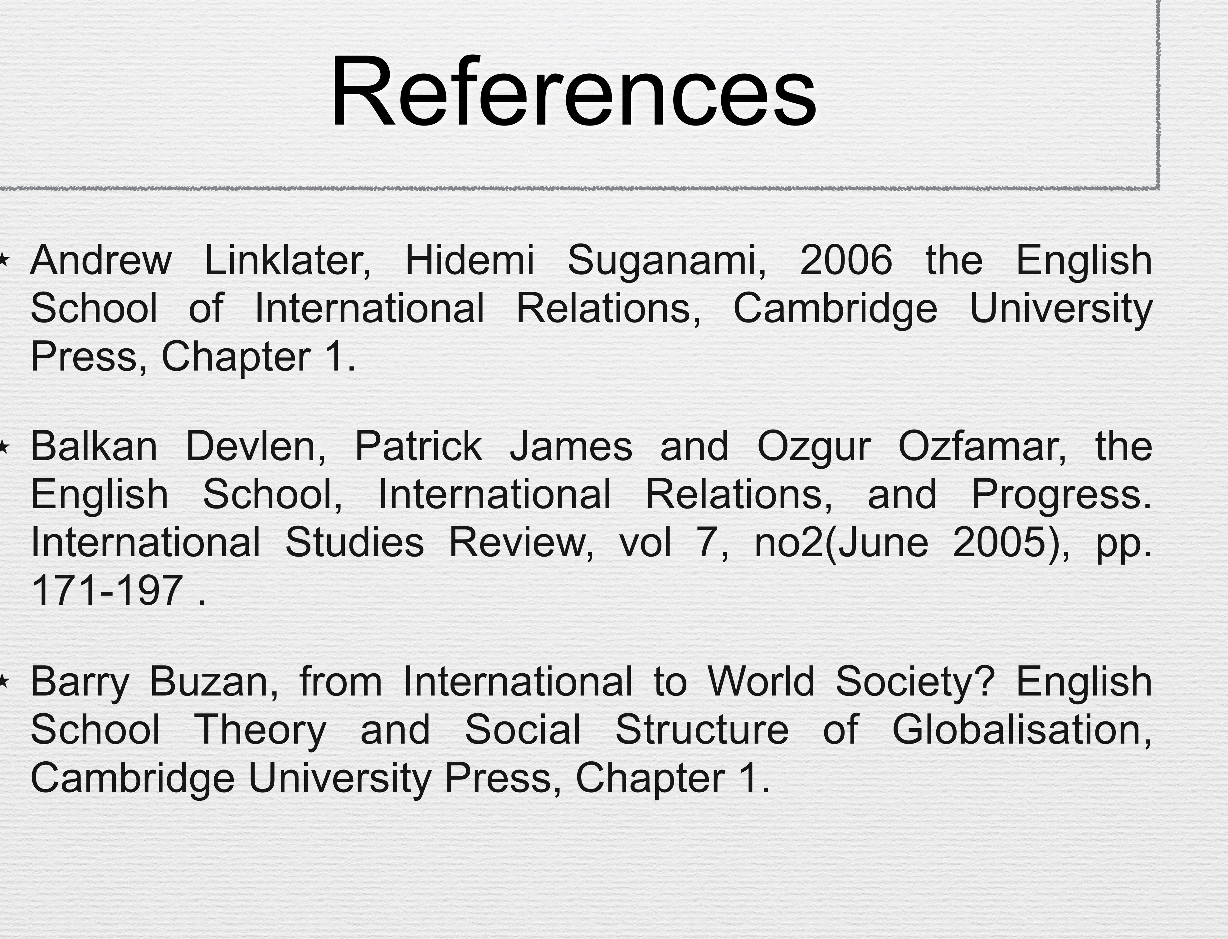 (PDF) English School of Thought