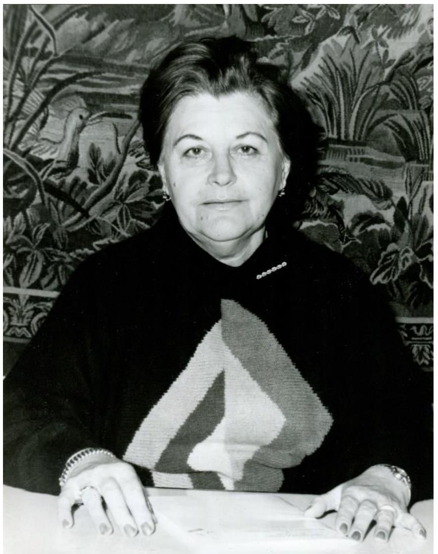 Figure 8: Dobrila Stojanovic, 1988. Photo: Dragi$a Radulovi¢ / © Museum of Applied Art, Belgrade  The digital exhibition will be set up in collaboration with the MAA Library Department as part of the Digital Library of the MAA, hosted by LoCloud. It will present the works of Dobrila Stojanovic published by the MAA, mainly the exhibition catalogs and her articles published in the scholarly periodical Journal. The digitized works will be accompanied with related documentary materials, such as photographs, press clipping, or exhibition posters. This part of the project is very important for us because it pays homage to the work of a pioneer and shows the continuity of fashion presence in Serbian museums, which is often overlooked, as it is invisible to the public of the digital age. 