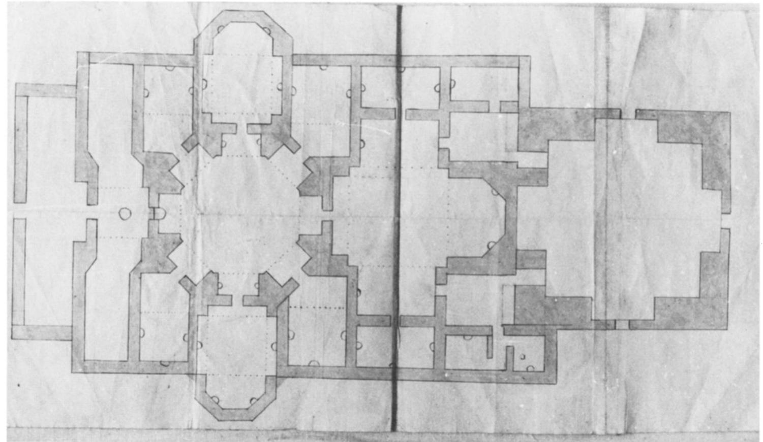 Plan of a monumental single bath, second half of the 15th
