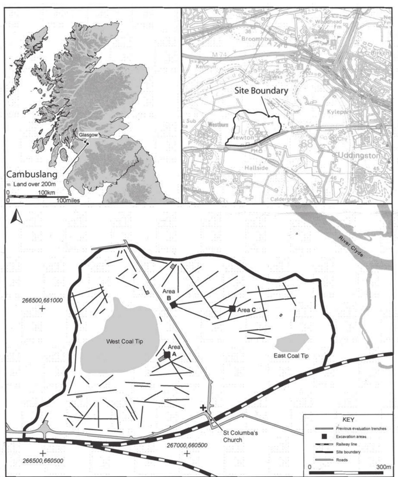 Fig 1 Site location and stages of investigation 
