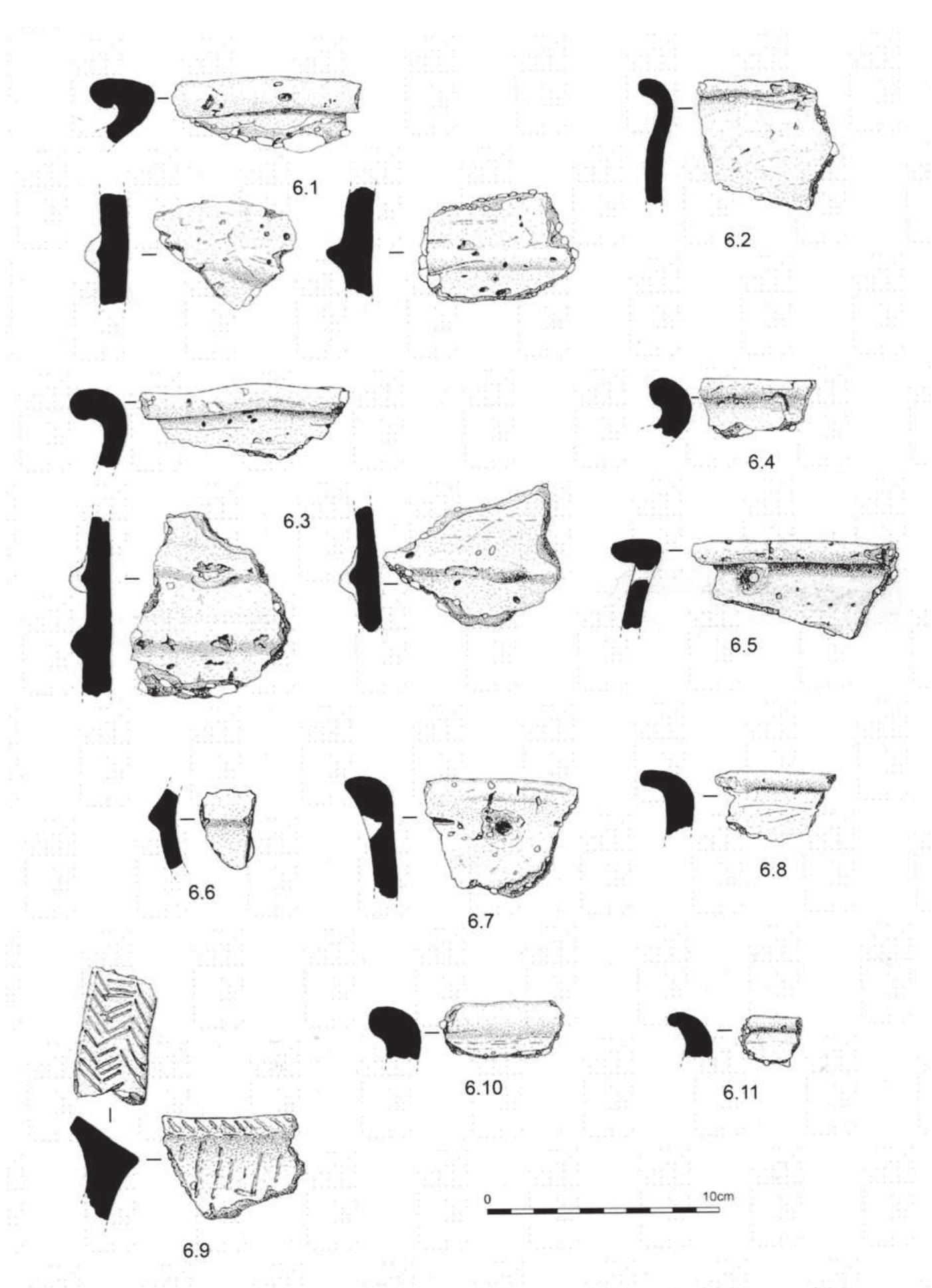 Fig 6.1-11 Neolithic and Bronze Age pottery 