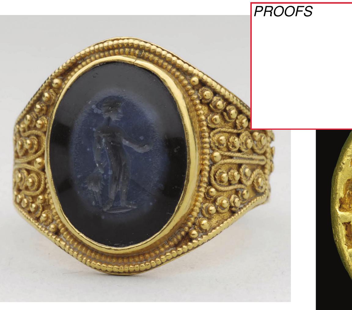 Figure 9. The signet ring from the Snape ship burial, Suffolk. (Courtesy of the Trustees of the British Museum.) 